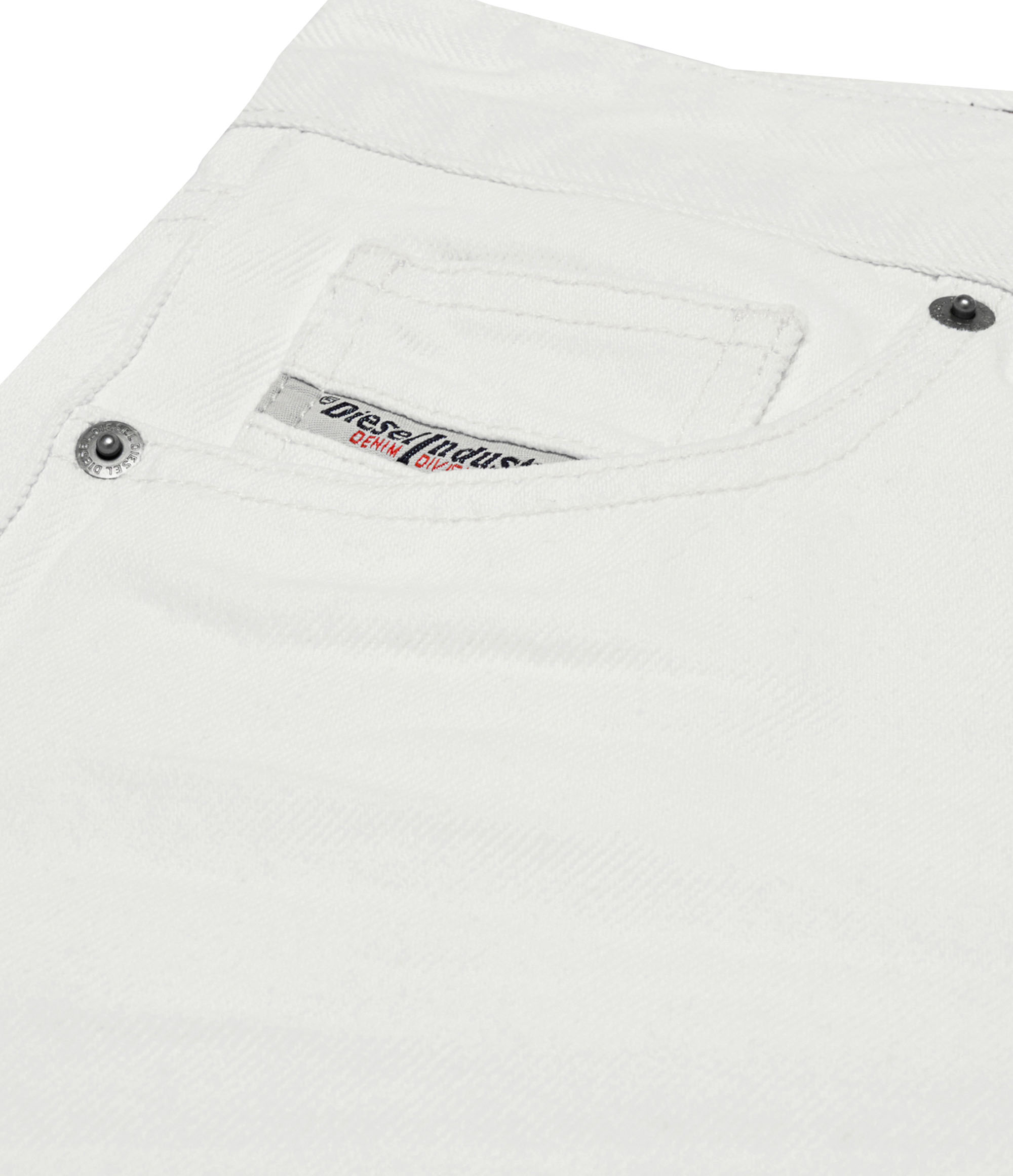 Diesel Denim Shorts In Bianco