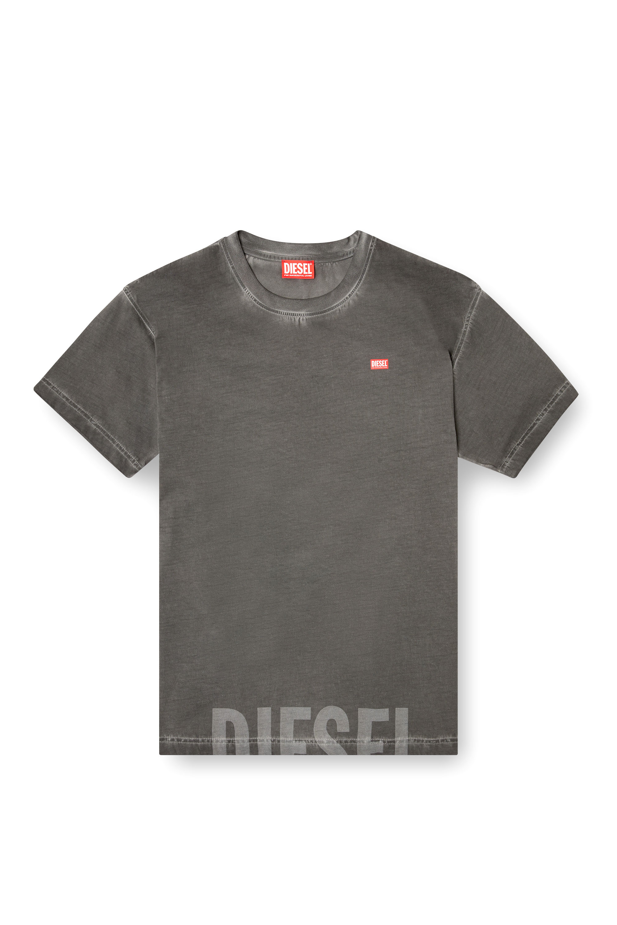 Diesel - T-NORM-T7, Man's Crew neck cotton t-shirt with print in Grey - 3