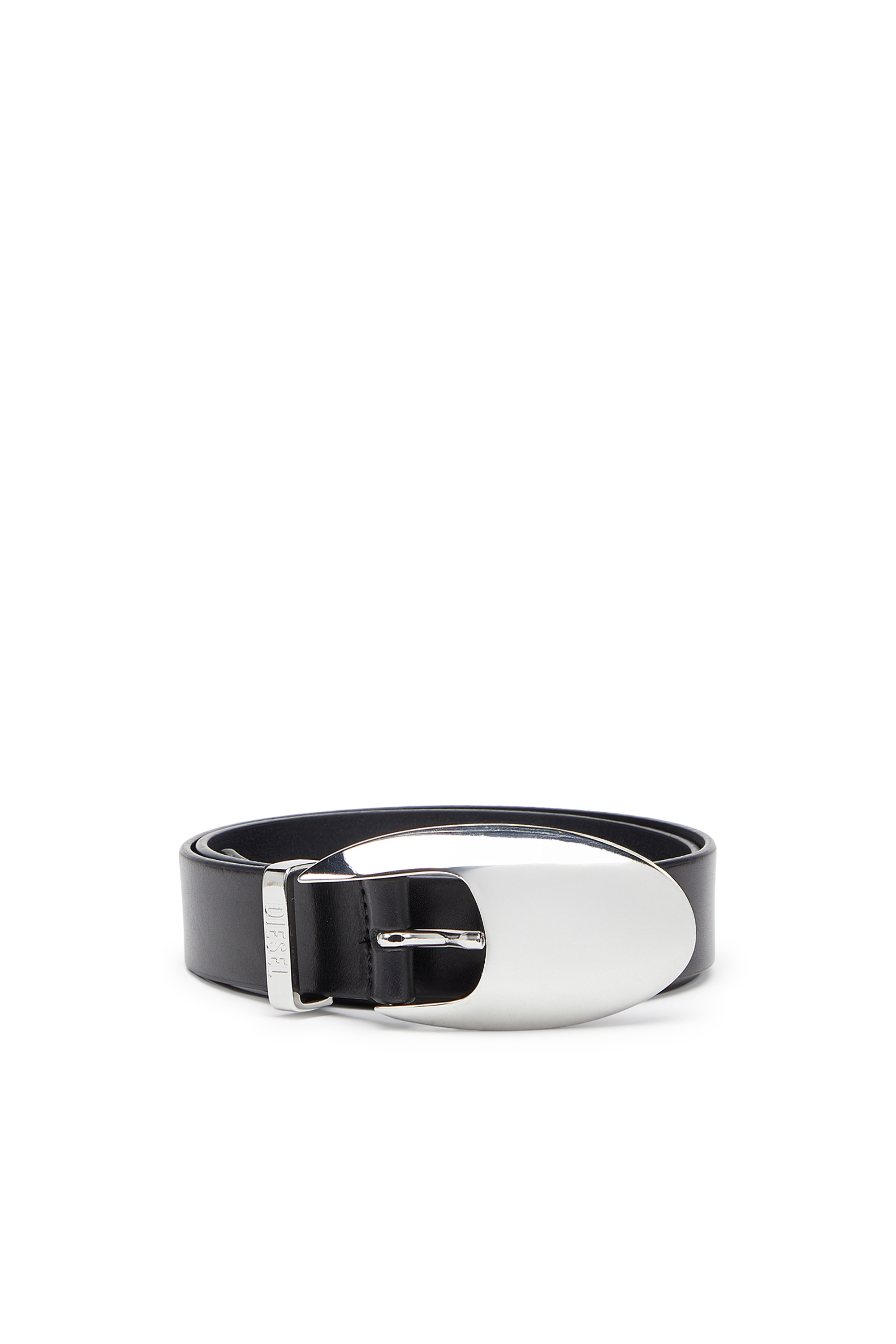 Diesel - B-ROP 30, Woman's 3 cm belt in pull-up leather with D buckle in Black - 1