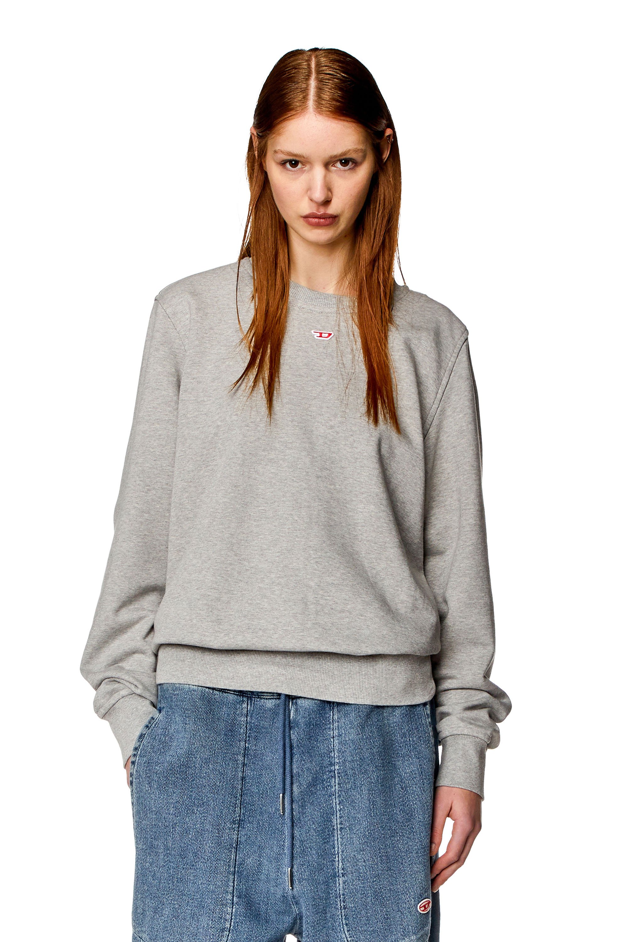Diesel - Sweatshirt with D logo - Sweaters - Woman - Grey
