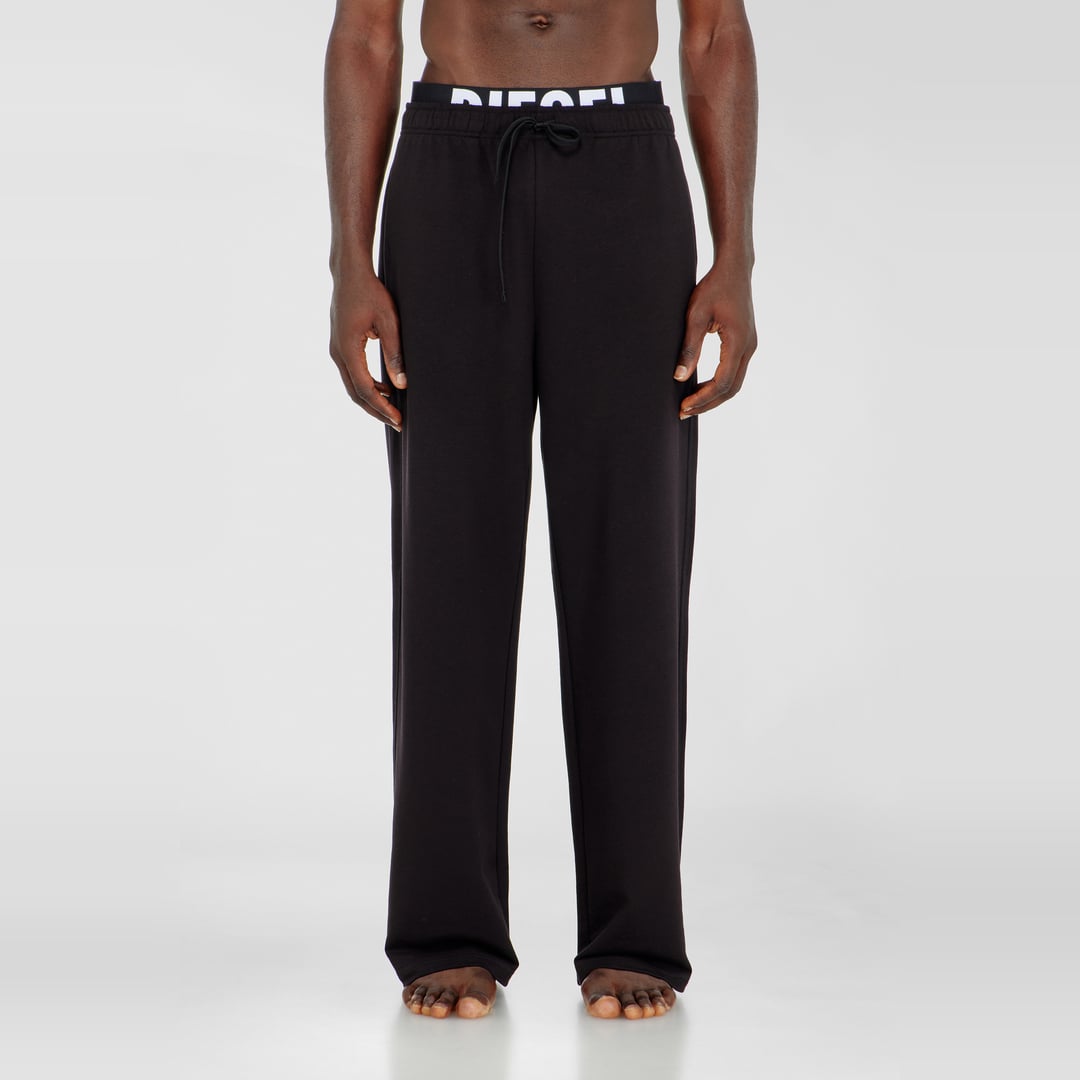 Diesel - Cotton sweatpants with Diesel logo waistband - Pants - Man - Black