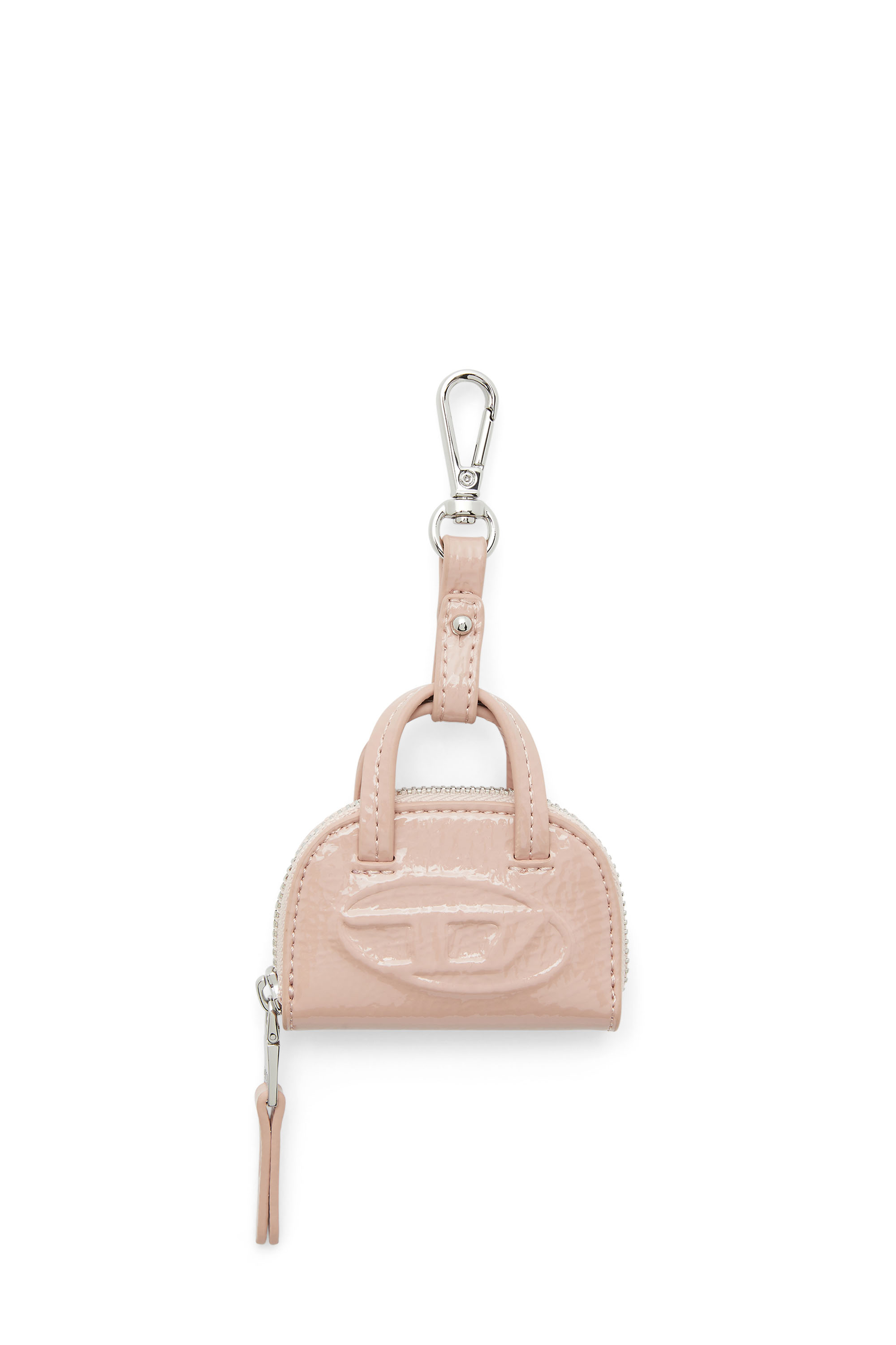 Diesel Mulher Rosa - Bag Charm In Glossy, Crinkled Naplak - Charms And Keyrings - Woman Uni