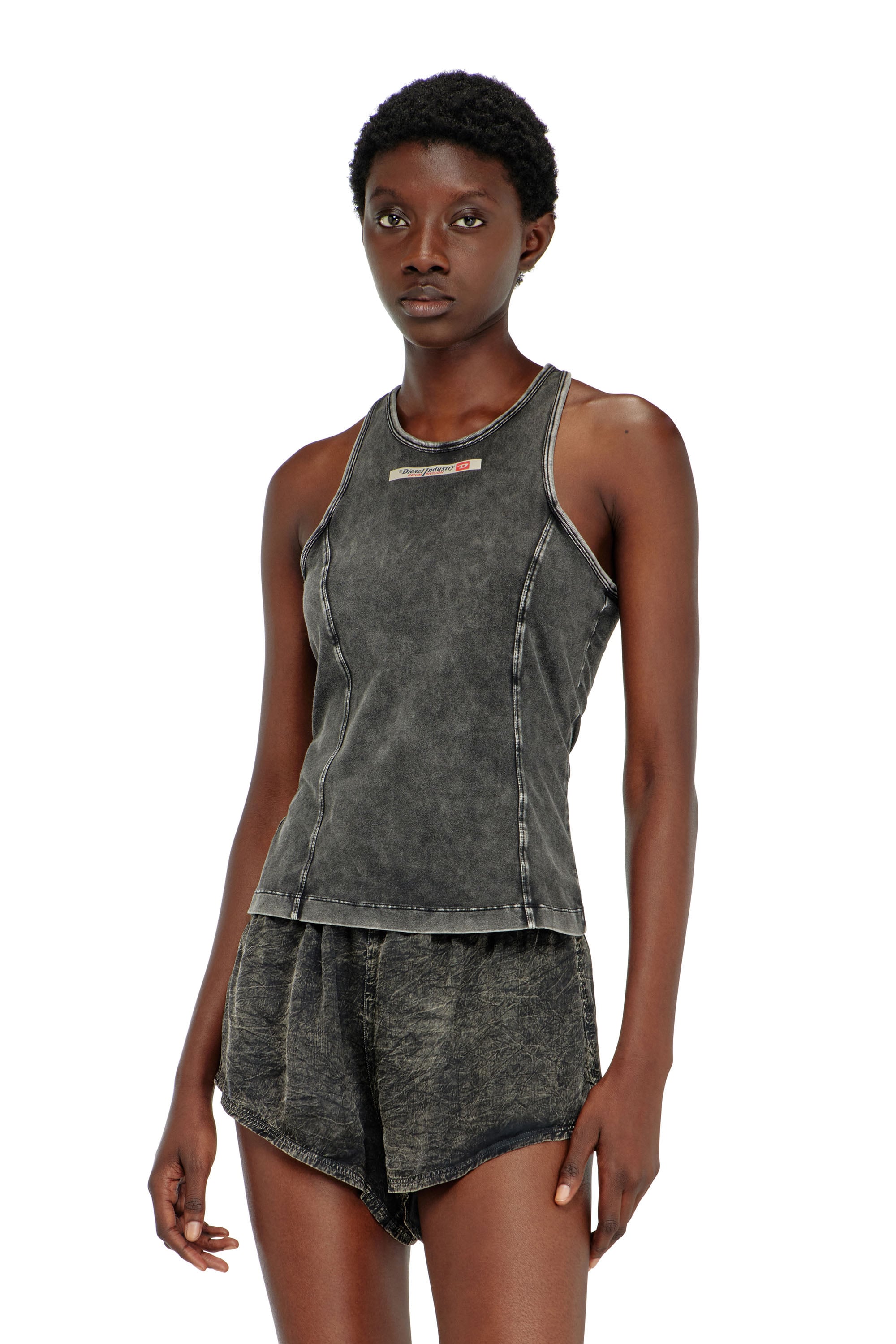 Diesel Damen Grau - Tanktop Aus Baumwolle - Oberteile Xxs