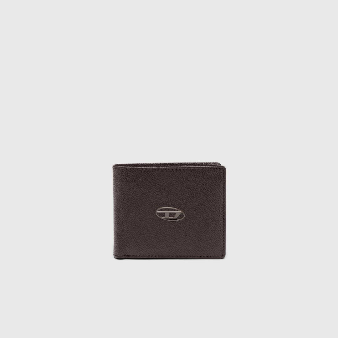 Diesel - Bi-fold wallet in grainy leather - Small Wallets - Man - Brown