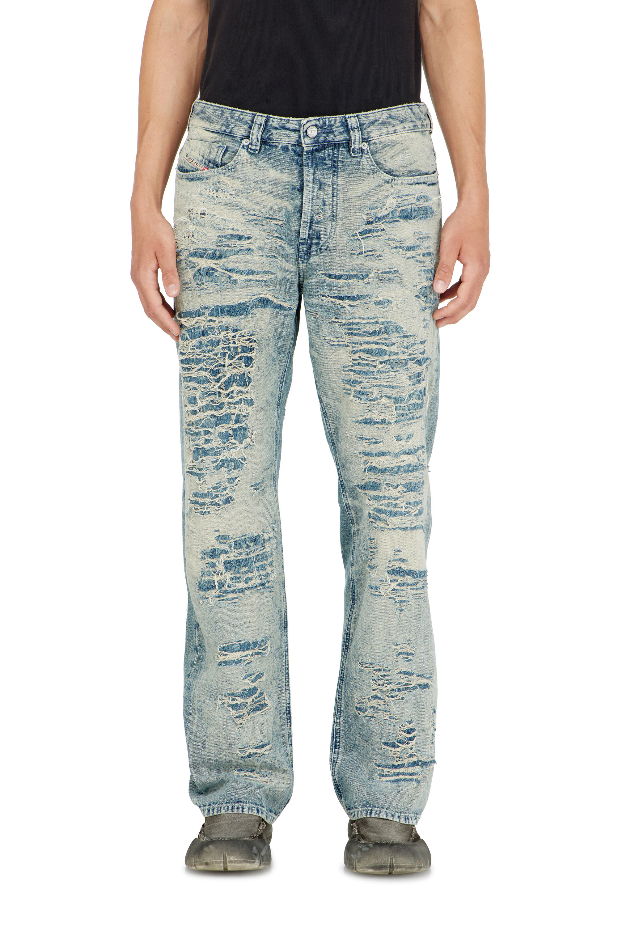 Diesel Mannelijk Blauw Relaxed Jeans Regular Waist 1980 D-Eeper, Button Fly Maat 32