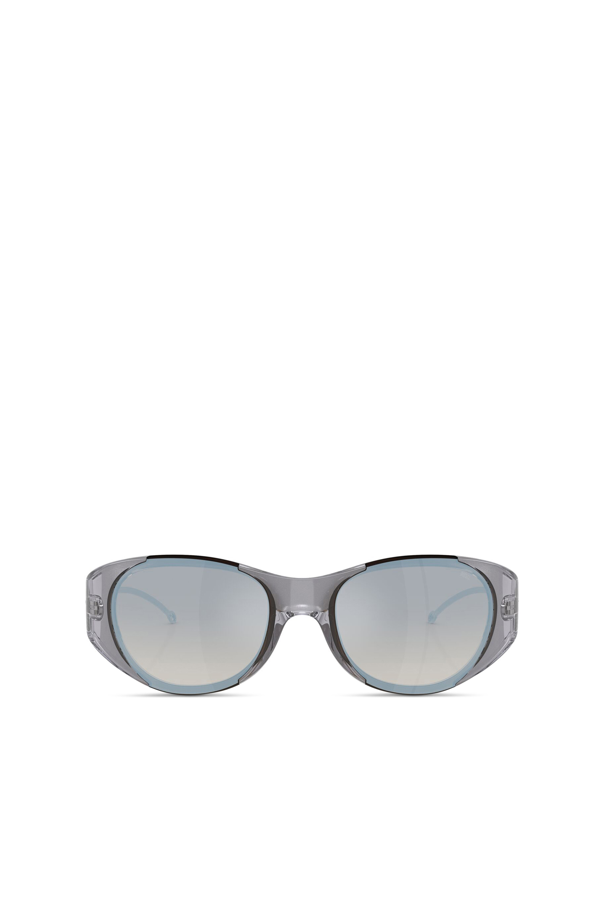 Diesel Unisex Grey - Iconic Oval Sunglasses - Sunglasses Uni
