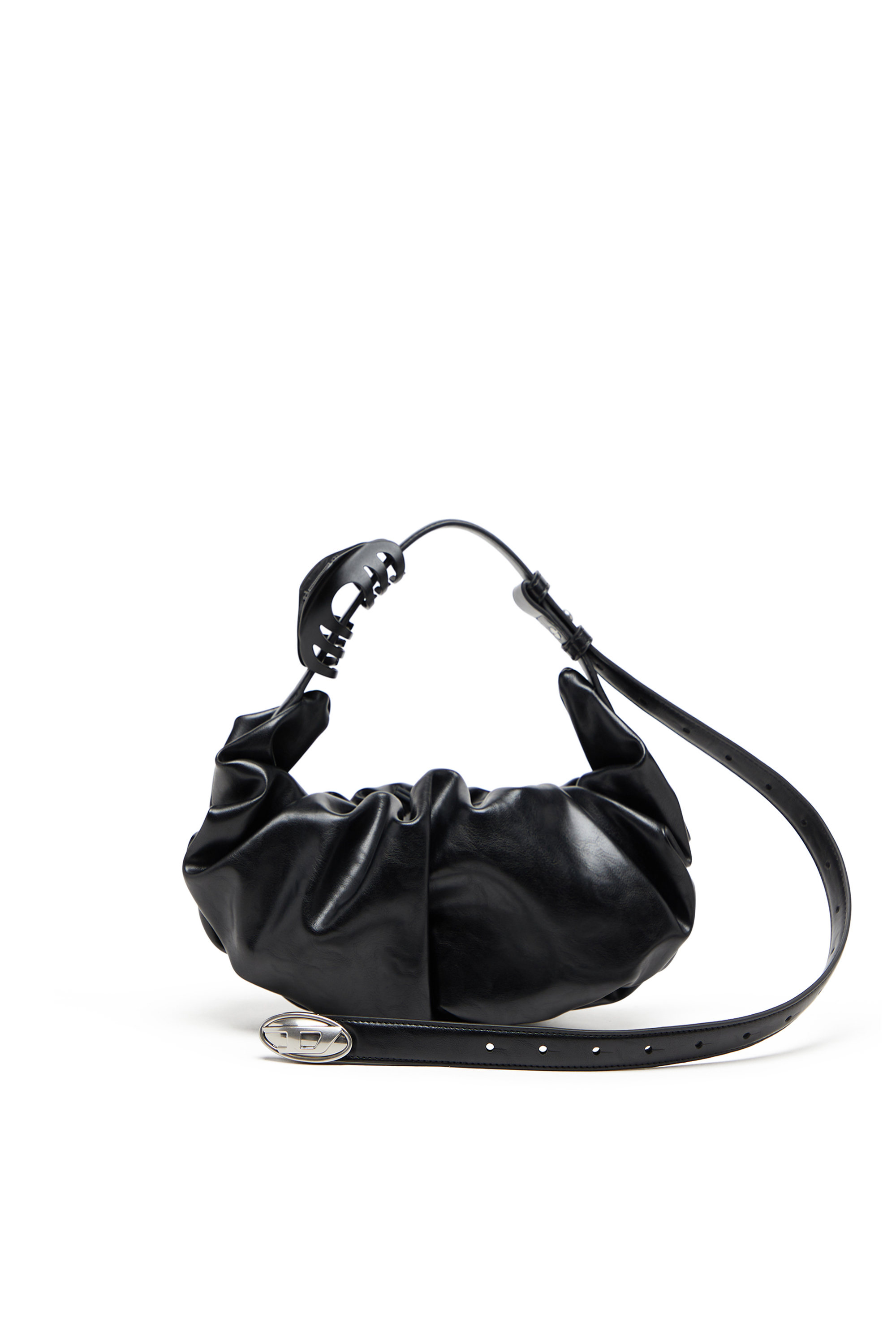 Diesel Women's Black - Grab-D Scruched Hobo Bag - Shoulder Bags - Woman Uni