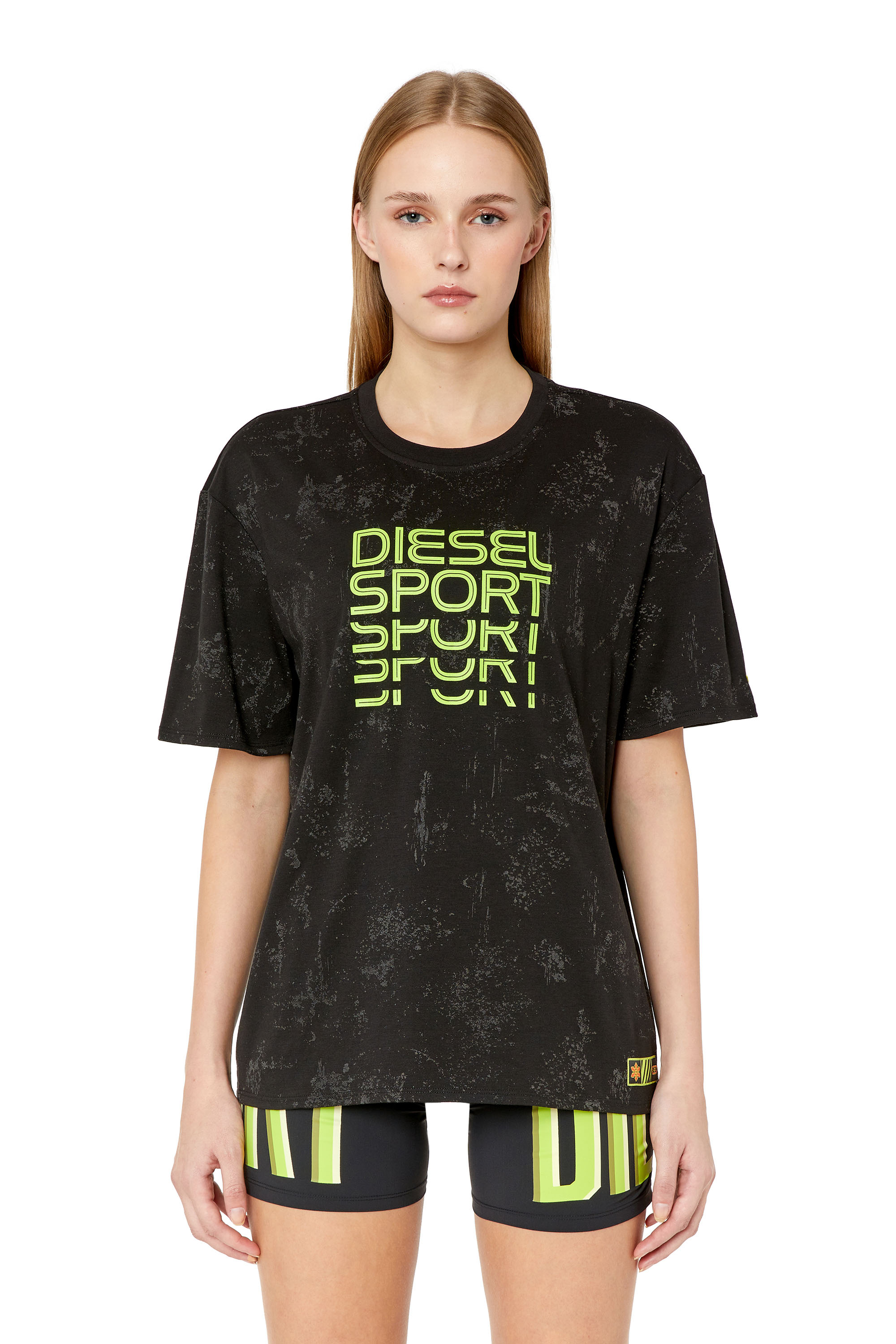Diesel - T-shirt con loghi e grafiche - T-Shirts - Donna - Nero