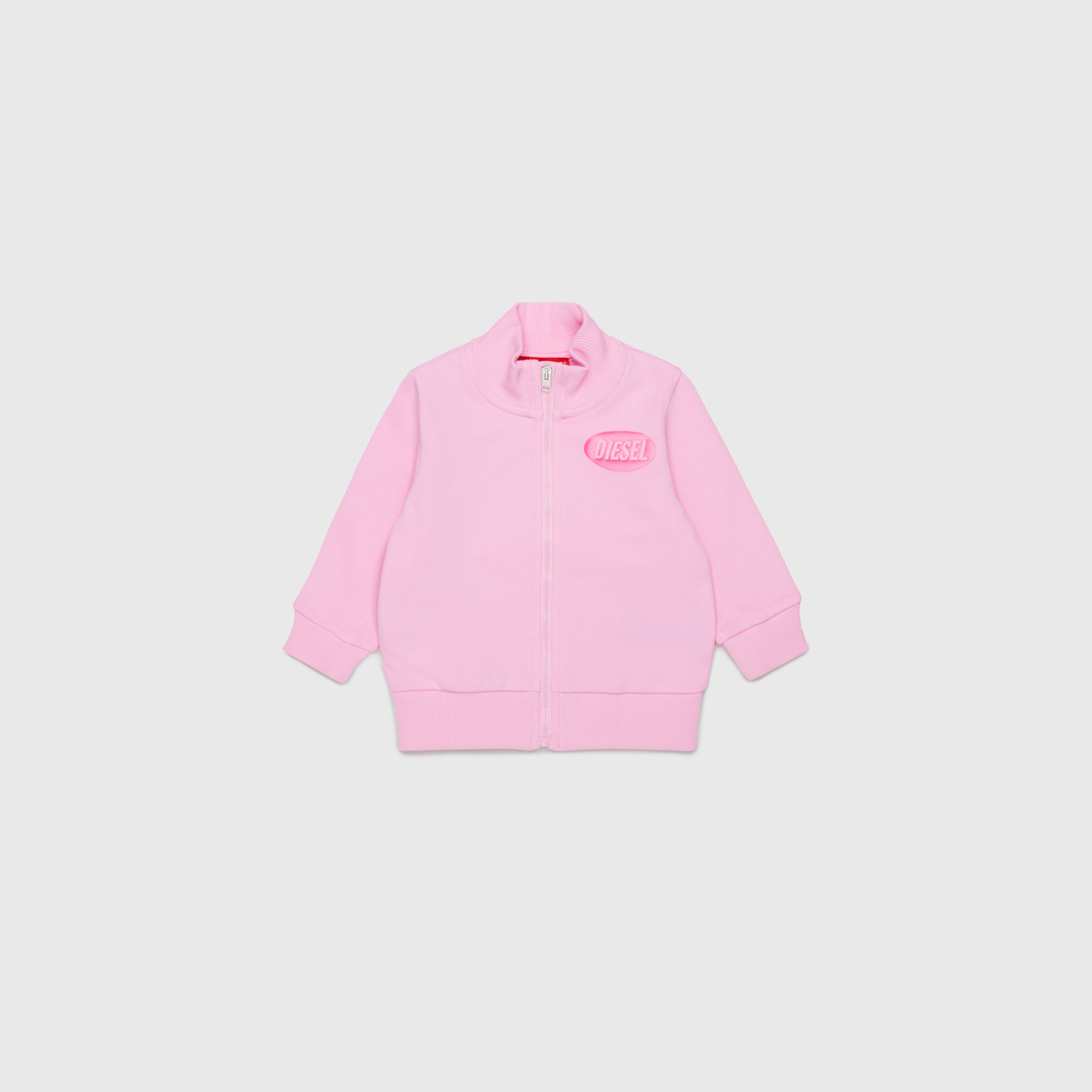 Diesel - Sweatshirt zippée avec logo imprimé - Pull Cotton - Mixte - Rose