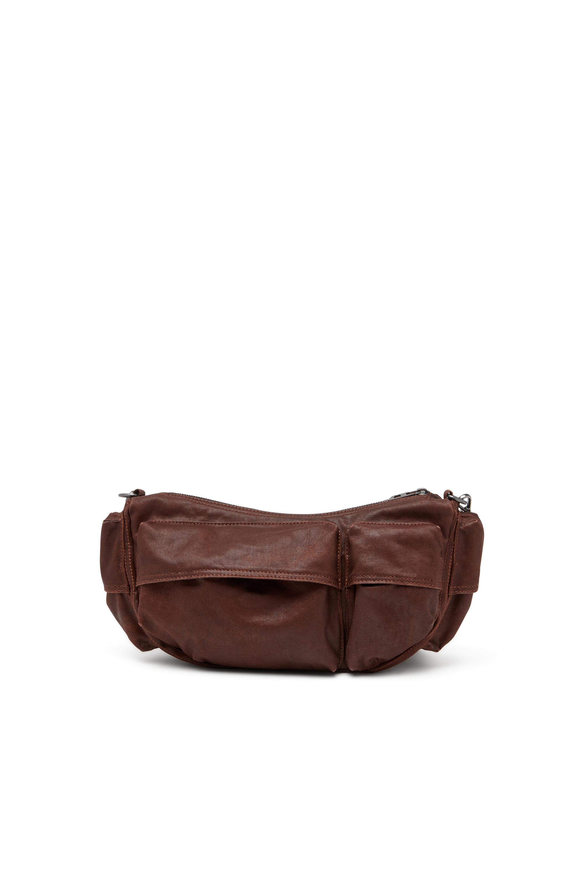 Diesel - MULTI-PKTS SHOULDER BAG X, Unisex's Multi-Pockets - Cotton bag with multiple pockets in Brown - 3