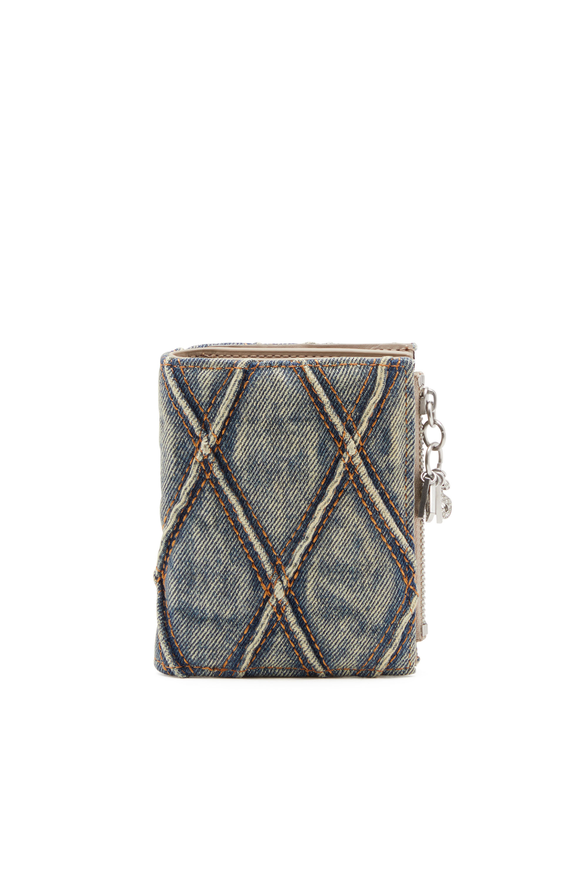 Diesel Women's Blue - Wallet In Argyle Quilted Denim - Wallets - Woman Uni