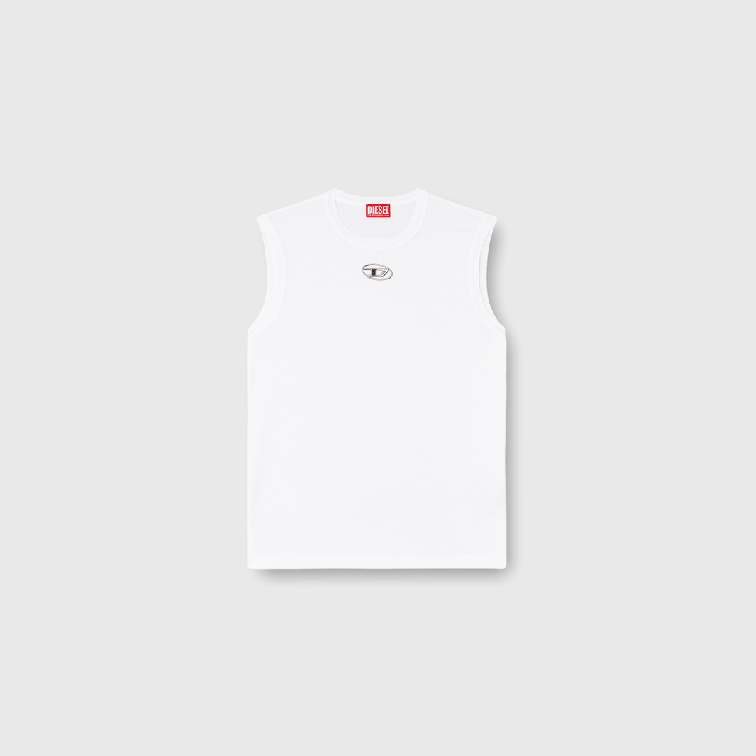Diesel - Débardeur avec Oval D métallisé - T-Shirts - Homme - Blanc