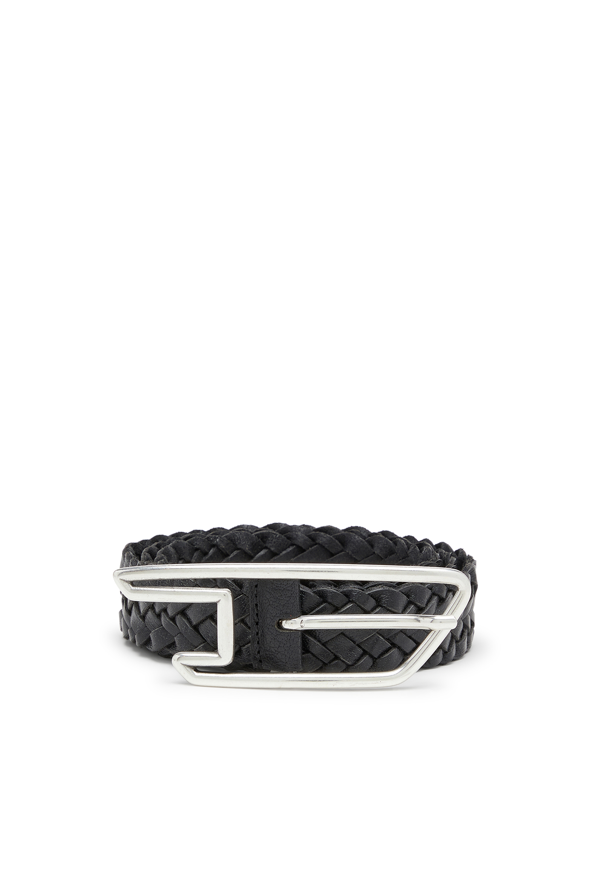 Diesel - B-D LINE 30 BRAIDERED, Unisex's 3 cm belt in braided leather in Black - 1