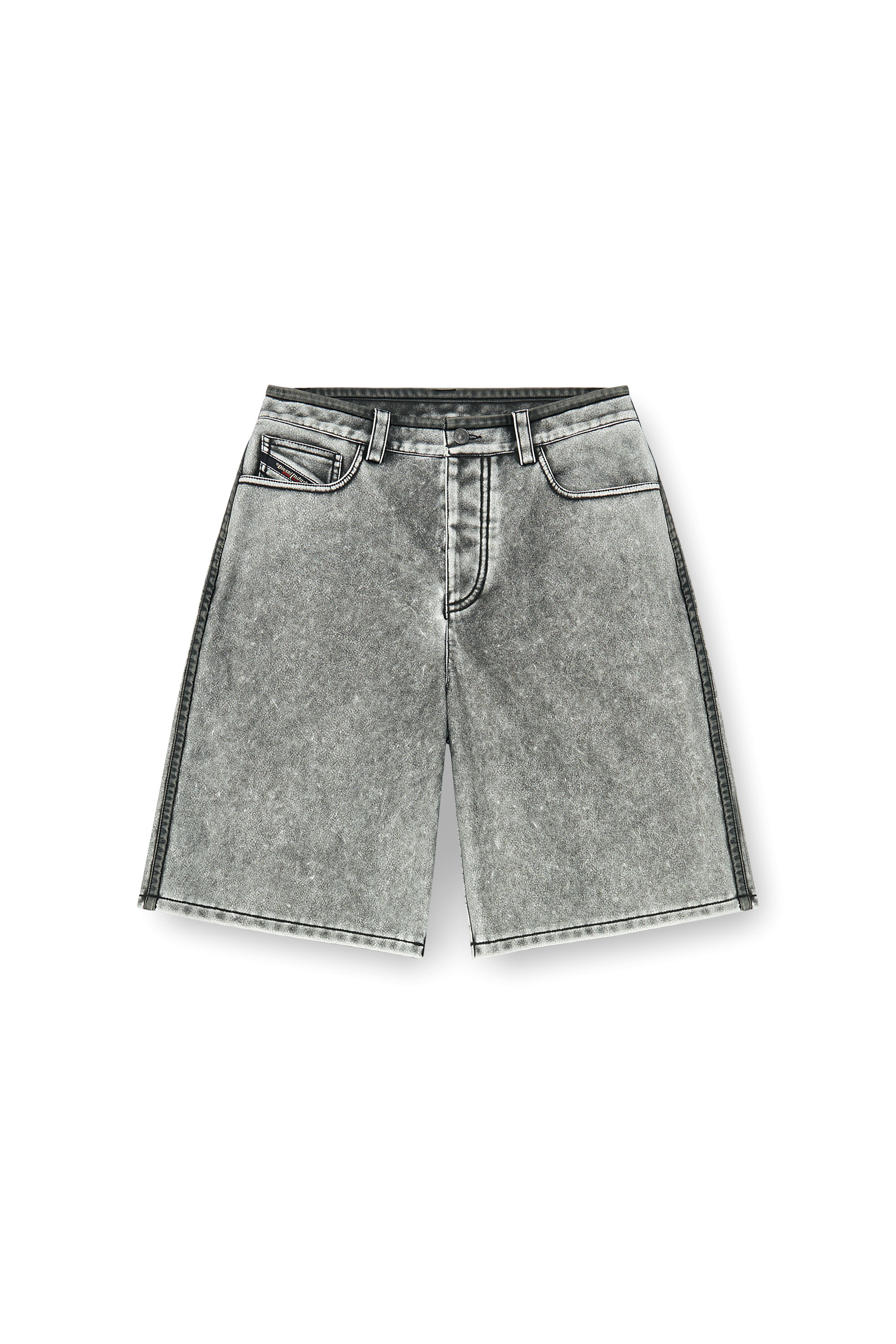 Diesel - P-ARLOR, Woman's Bermuda shorts in PU in Grey - 2