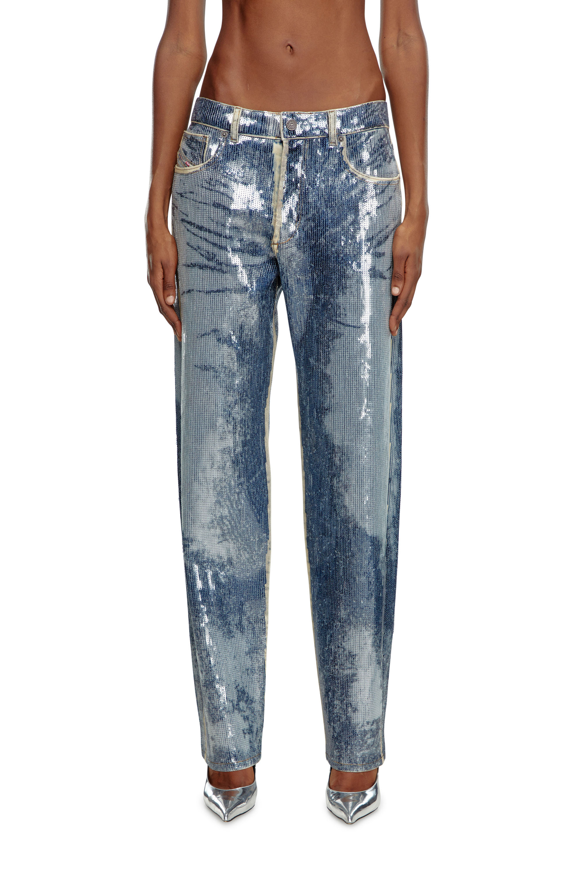 Shop Diesel Regular Jeans In Blue