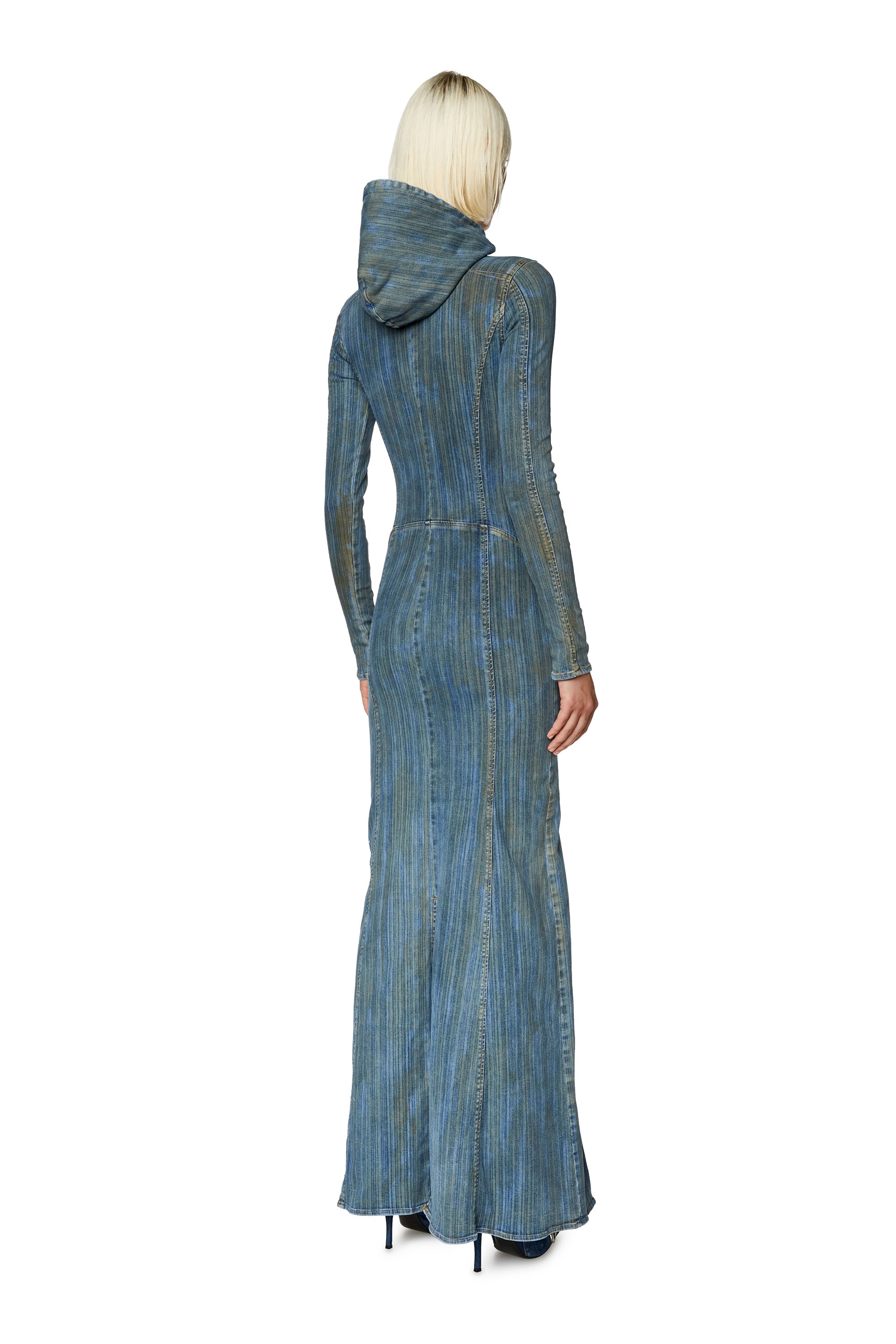 Diesel - Denim maxi dress with second-skin fit - Dresses - Woman - Blue