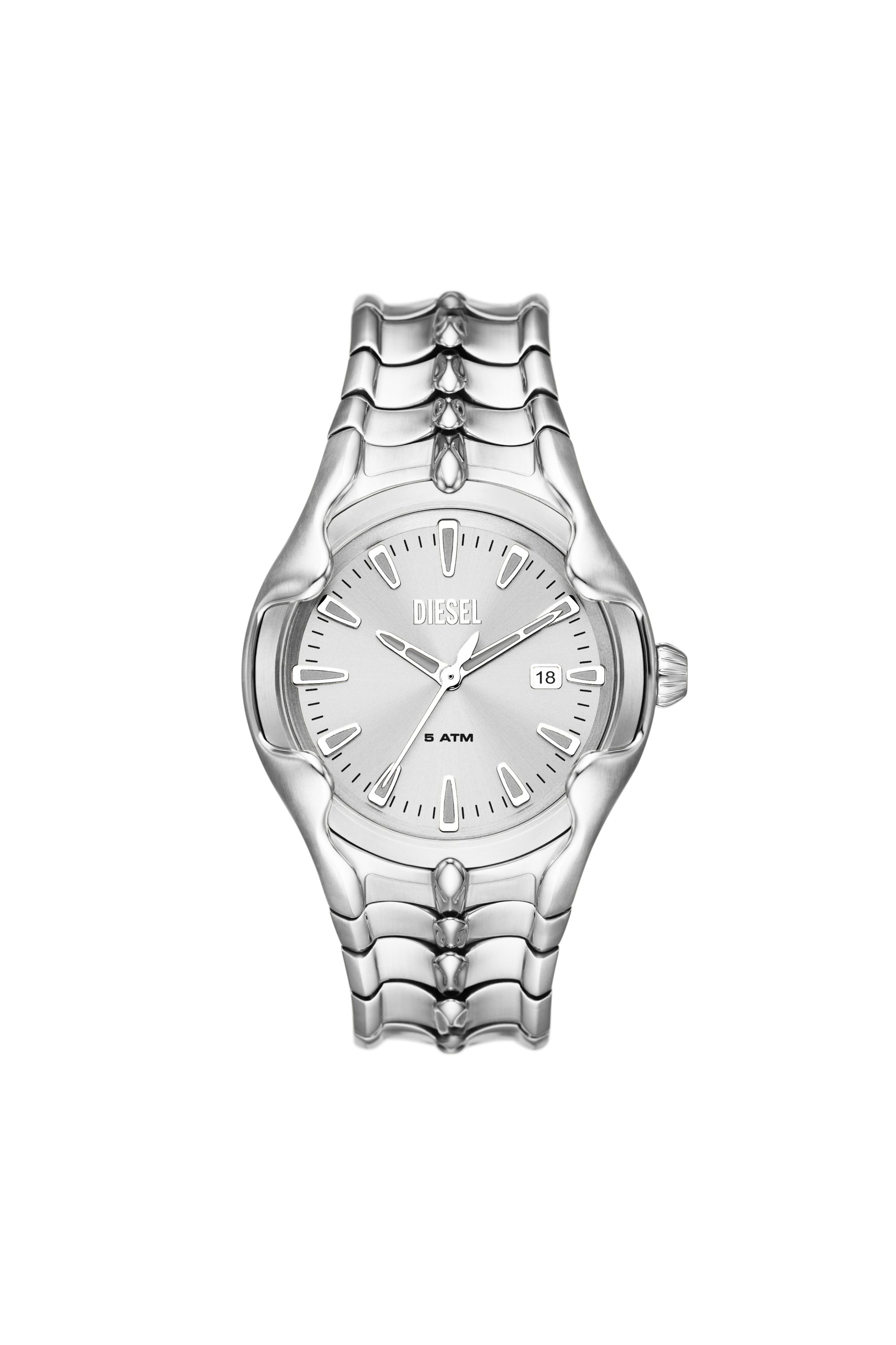 Diesel - Vert Three-Hand Date Stainless Steel Watch - Timeframes - Man - Silver