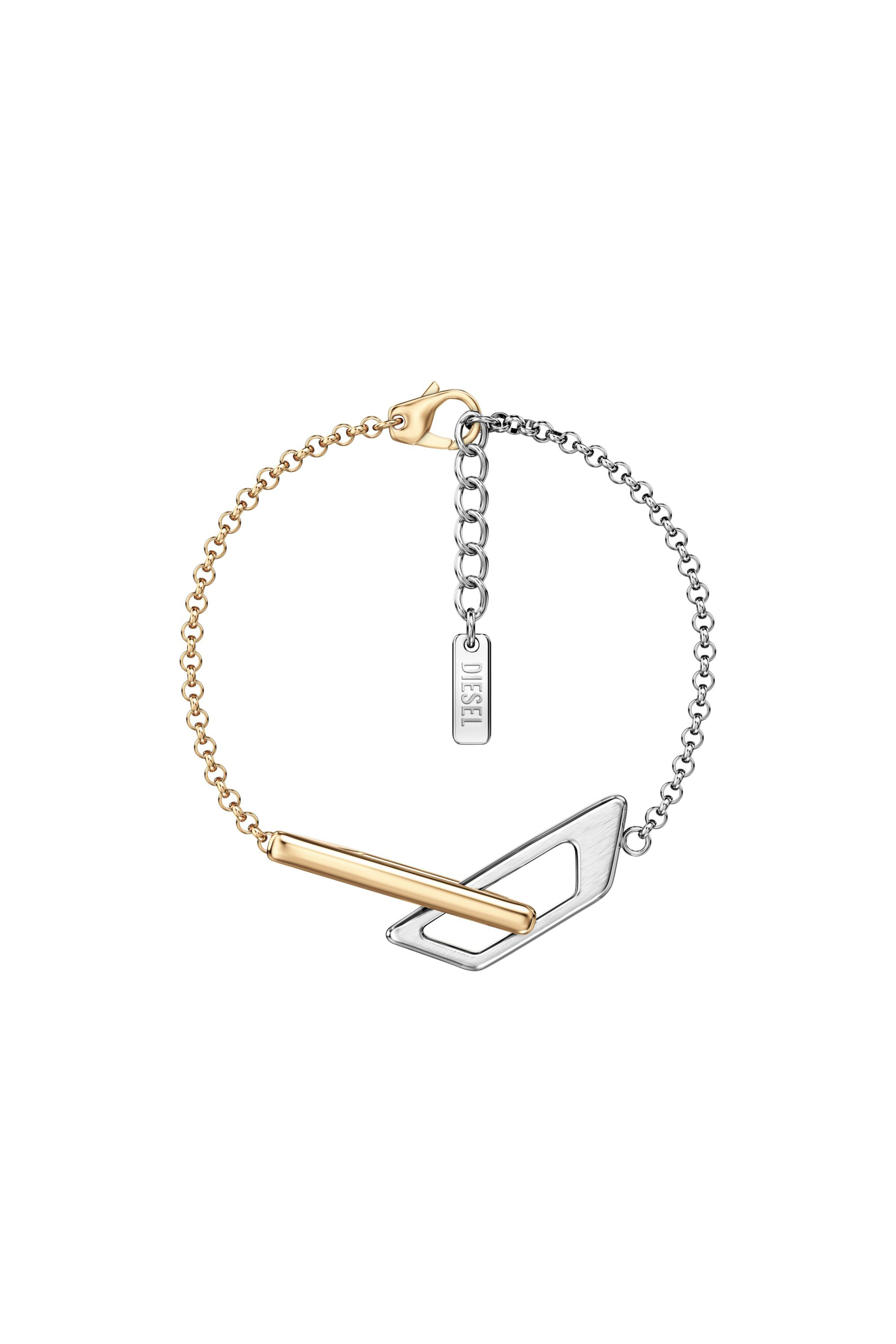 Diesel Unisex Silver - Stainless Steel Chain Bracelet - Bracelets Uni