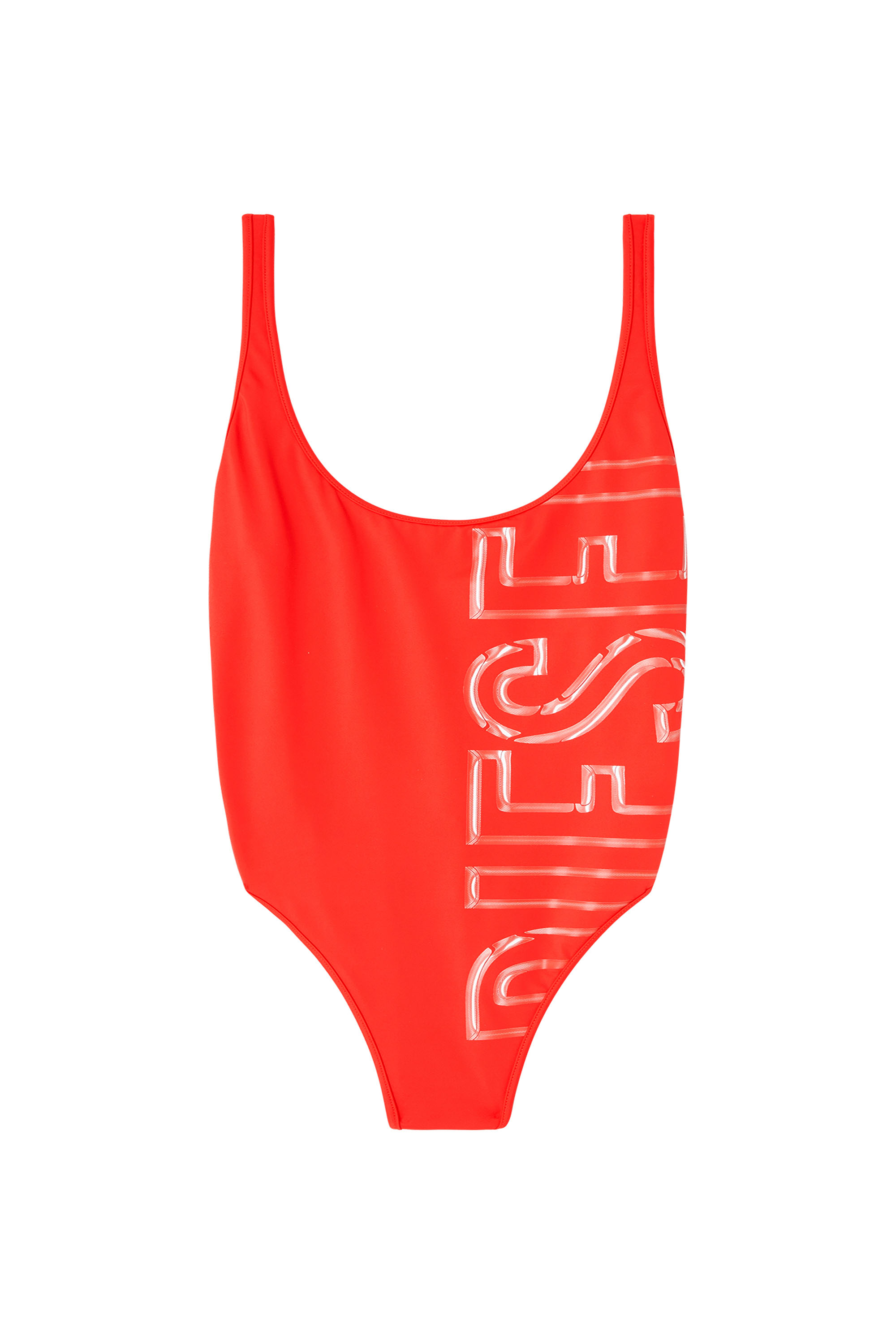 Diesel - PAMELA-D-CORE, Woman's Swimsuit with logo print in Red - 3