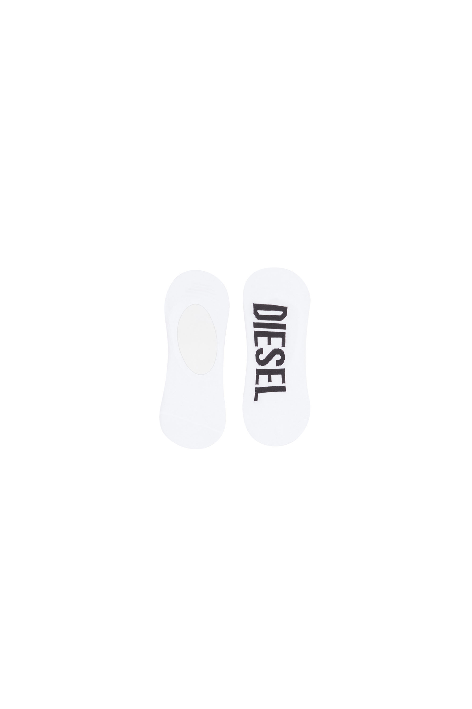 Diesel Two-pack Of Invisible Logo Socks In White