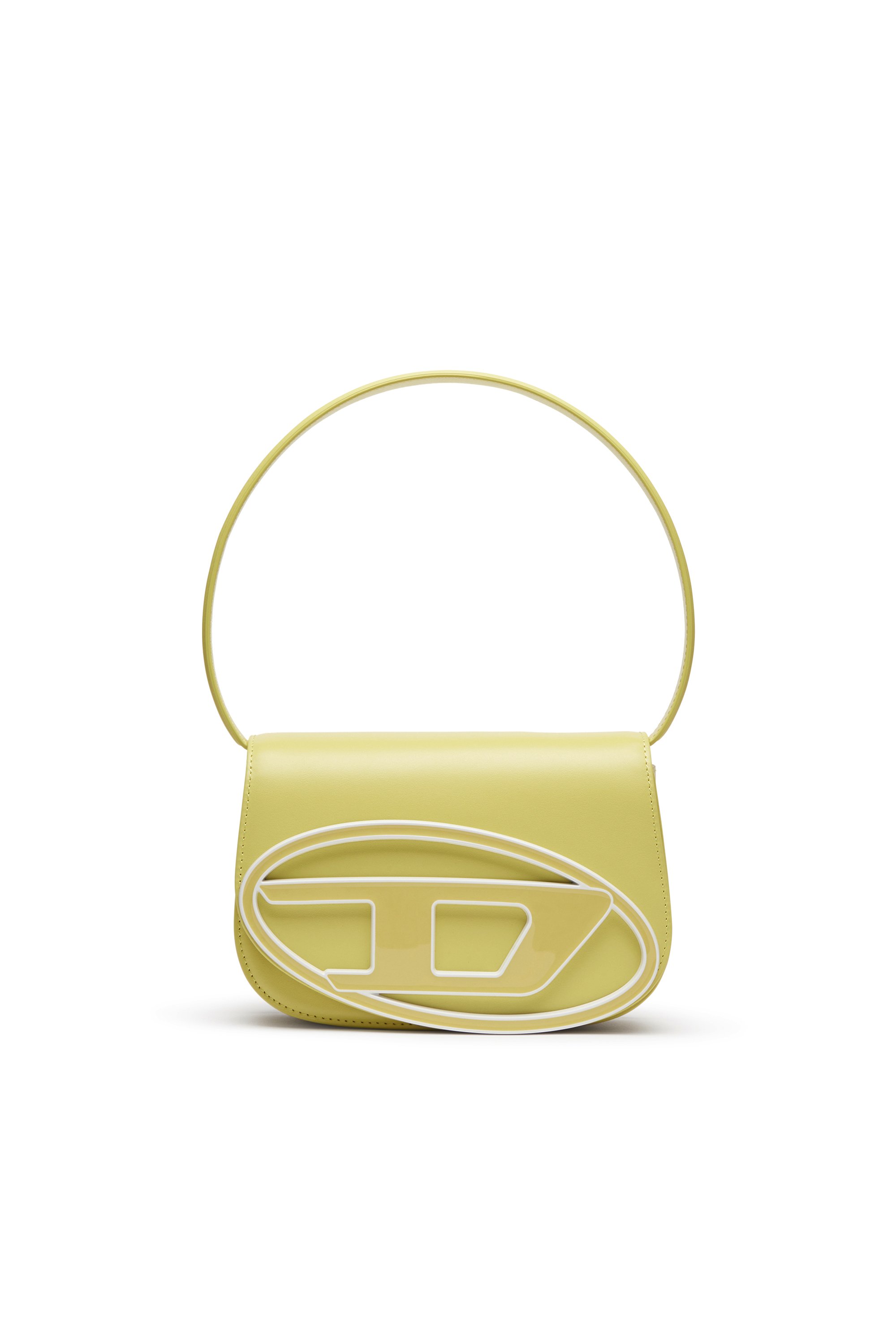 Diesel - 1DR - Ikonische Schultertasche aus pastellfarbenem Leder - Schultertaschen - Damen - Gelb