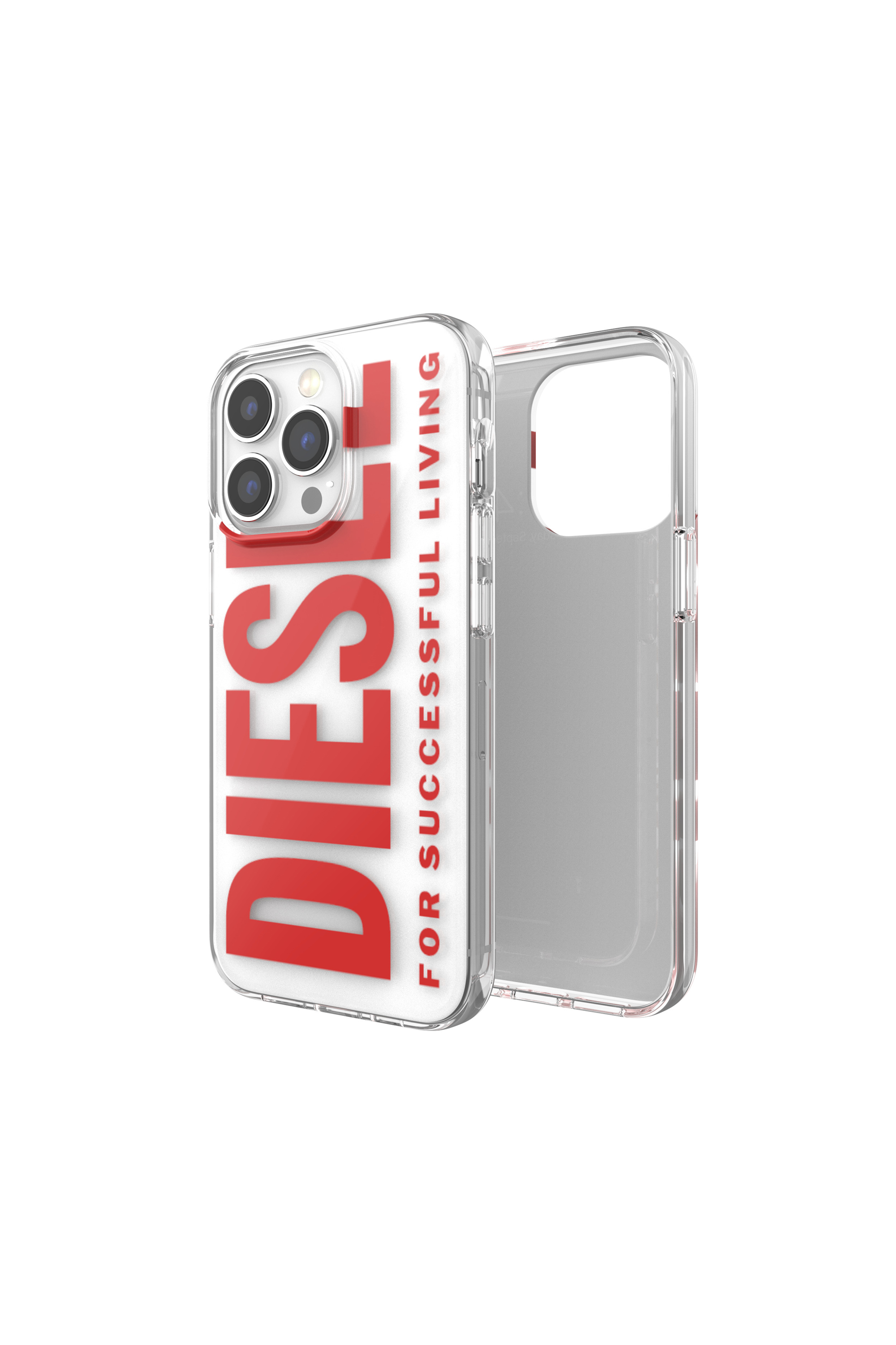 Diesel - Custodia trasparente per iPhone 13/13 Pro - Cover - Unisex - Rosso