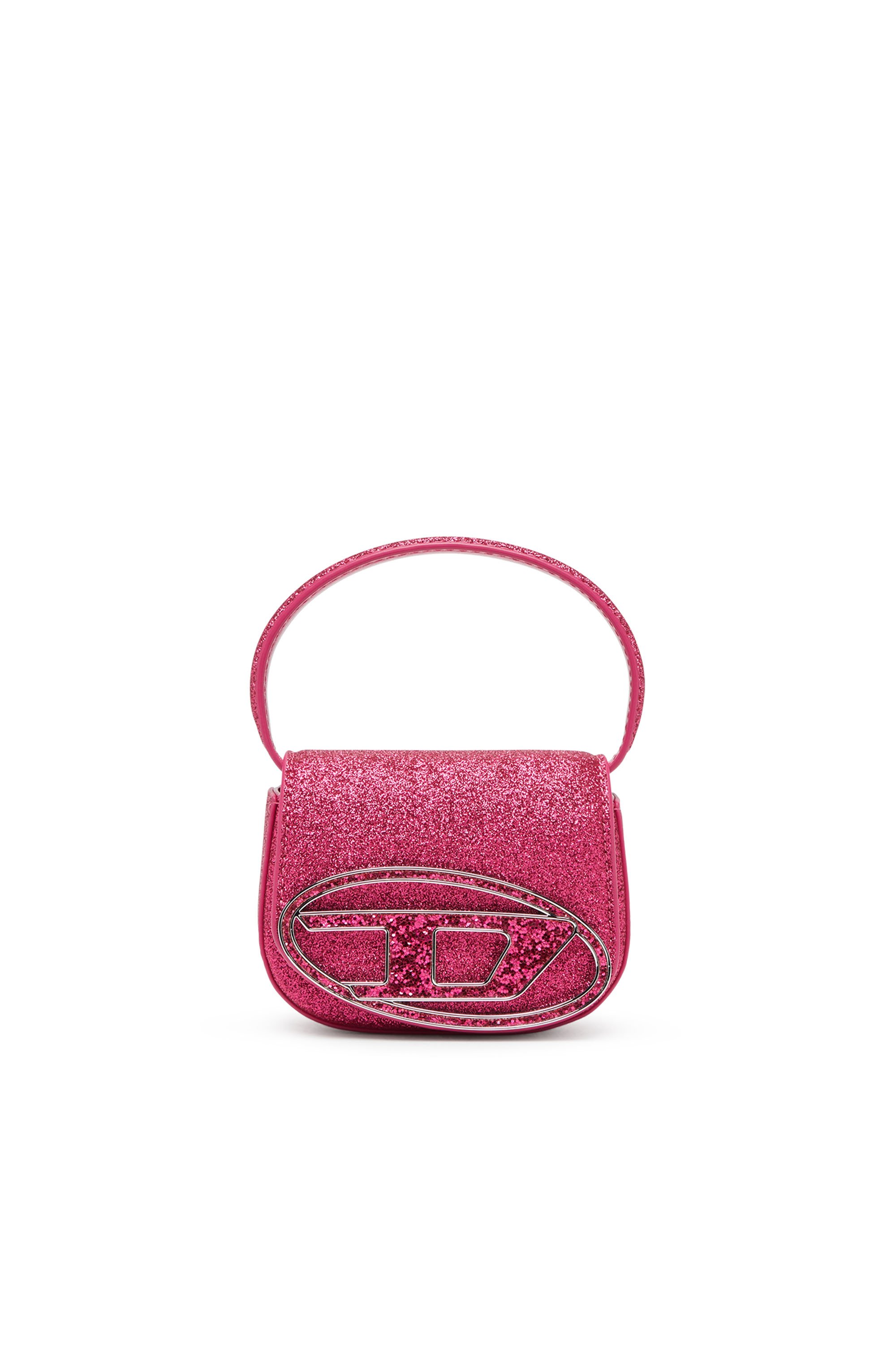 Diesel - 1DR XS Cross Bodybag - Iconic mini bag in glitter fabric - Crossbody Bags - Woman - Pink