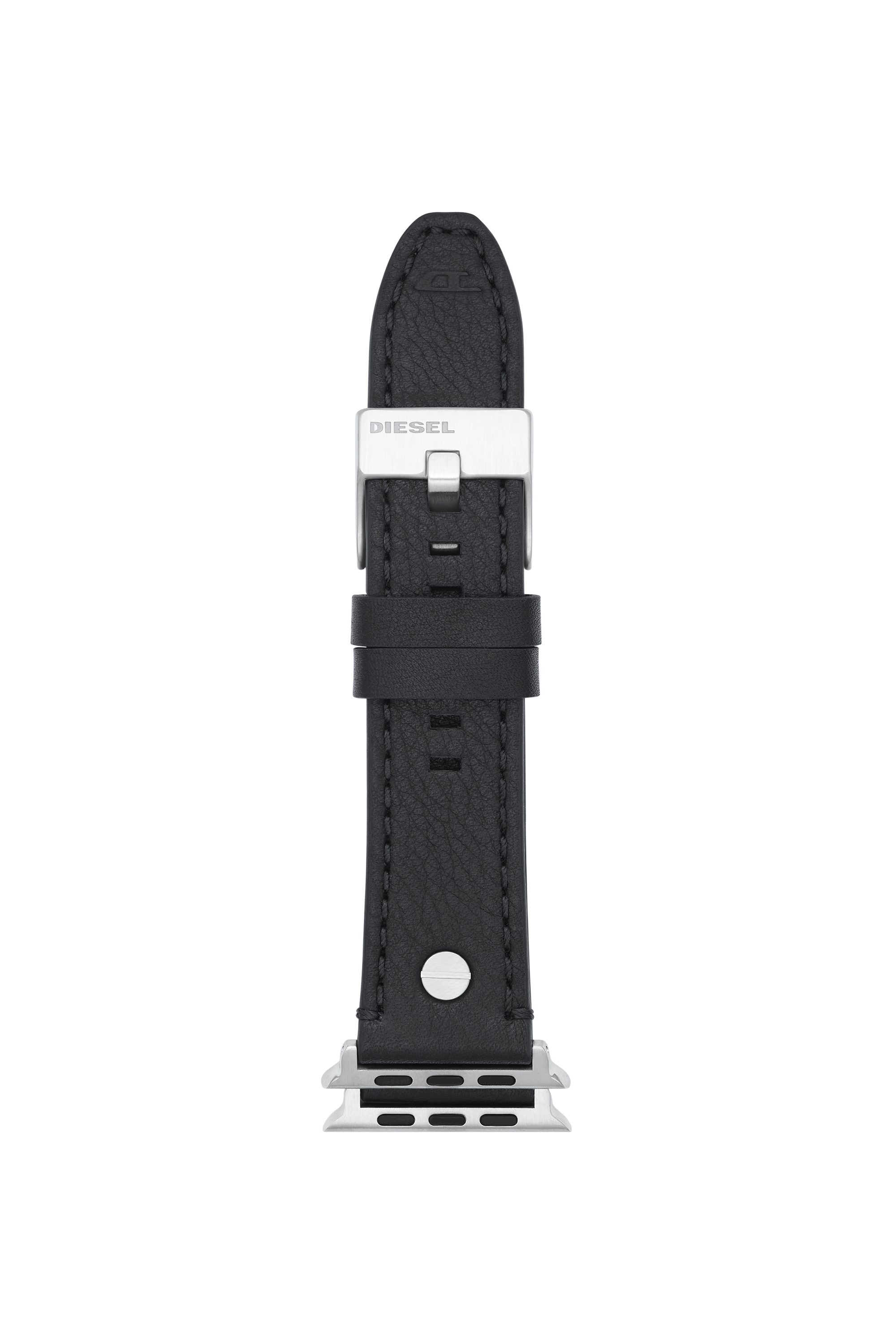 Diesel - Cinturino in pelle per Apple Watch, 42mm, 44mm, 45mm - Accessori Smartwatches - Unisex - Nero