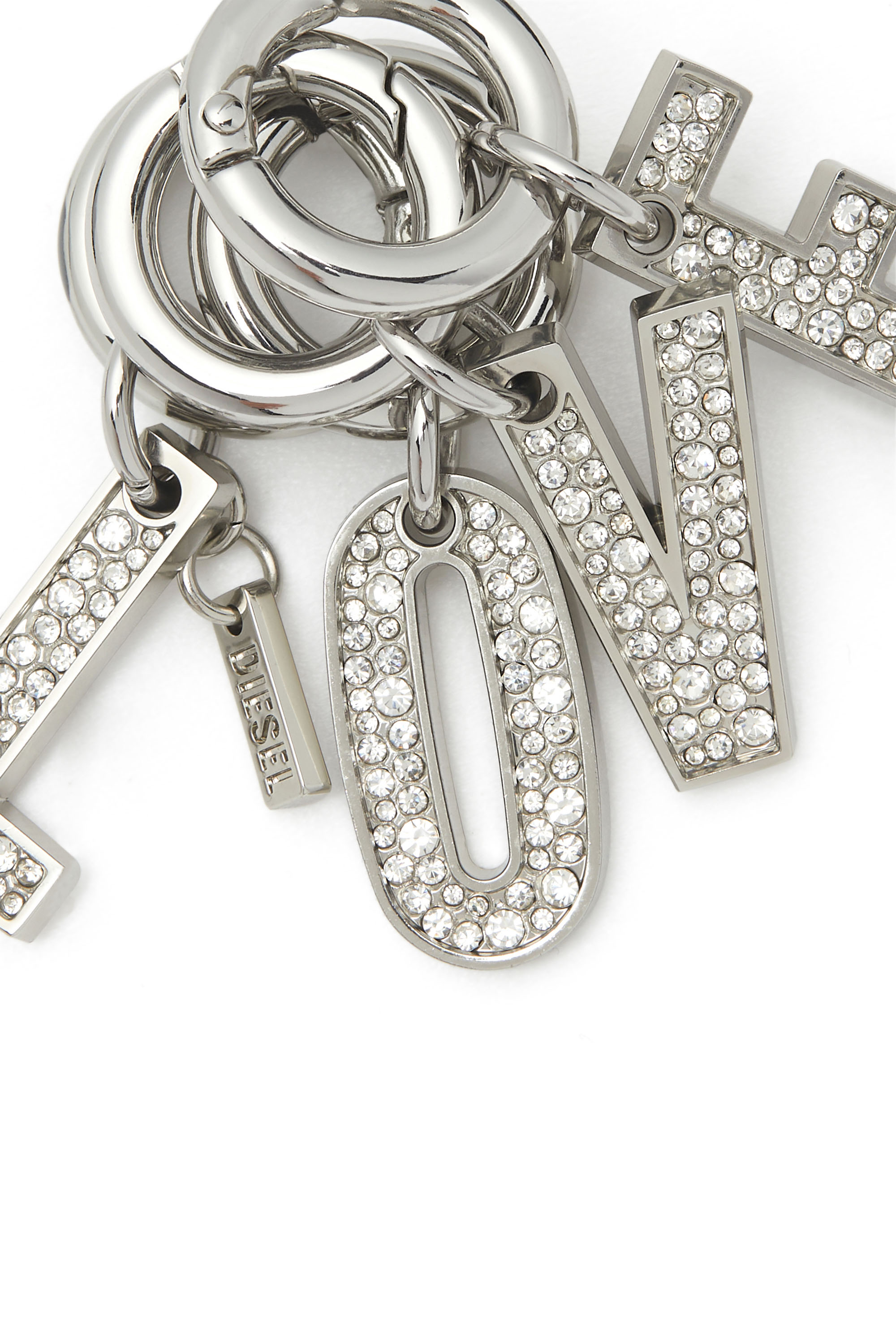 Diesel - CHARM-LOVE, Woman's Charms with LOVE lettering in Silver - 3