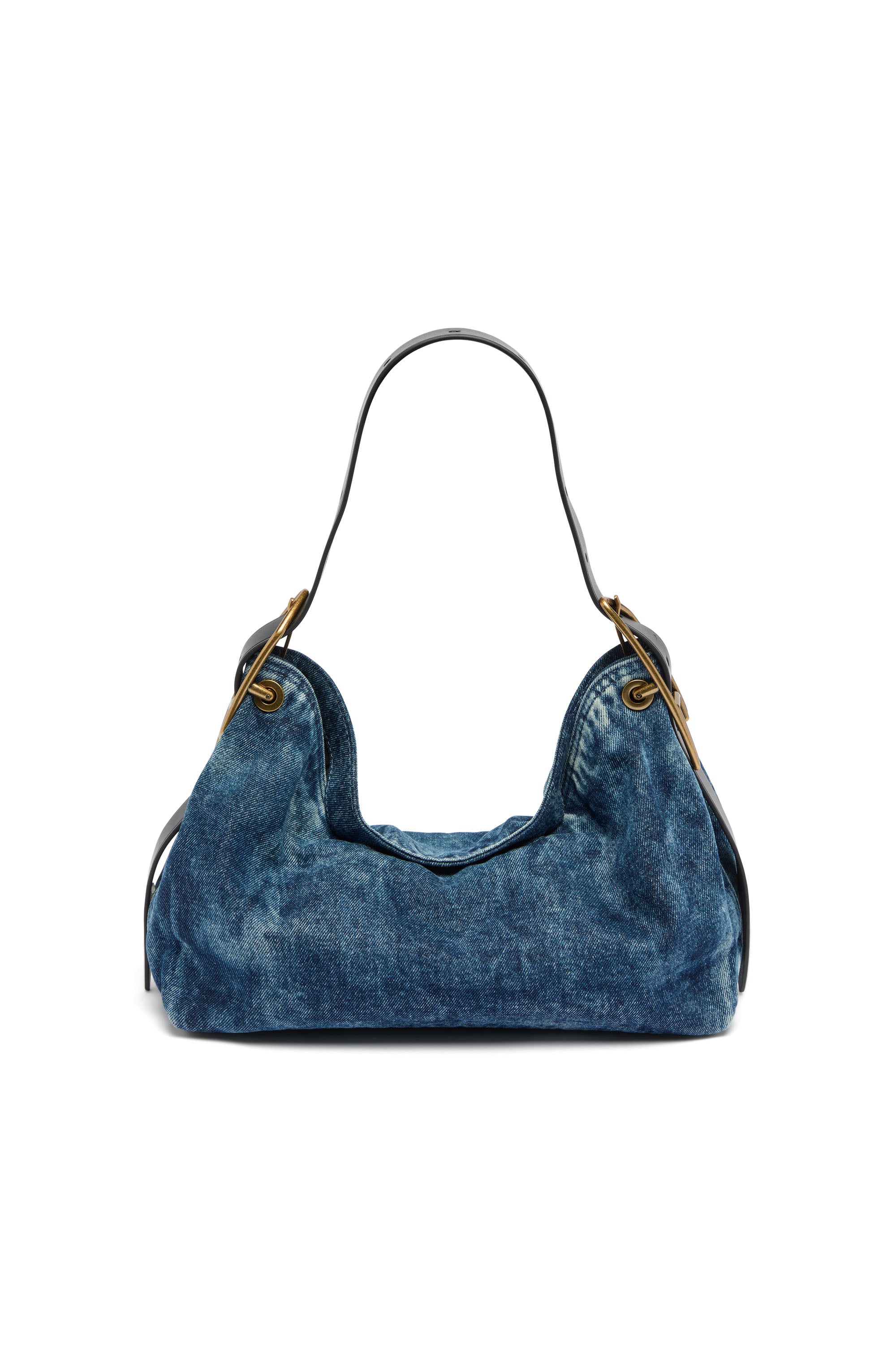 Diesel - D-Line-Denim shoulder bag - Shoulder Bags - Woman - Blue