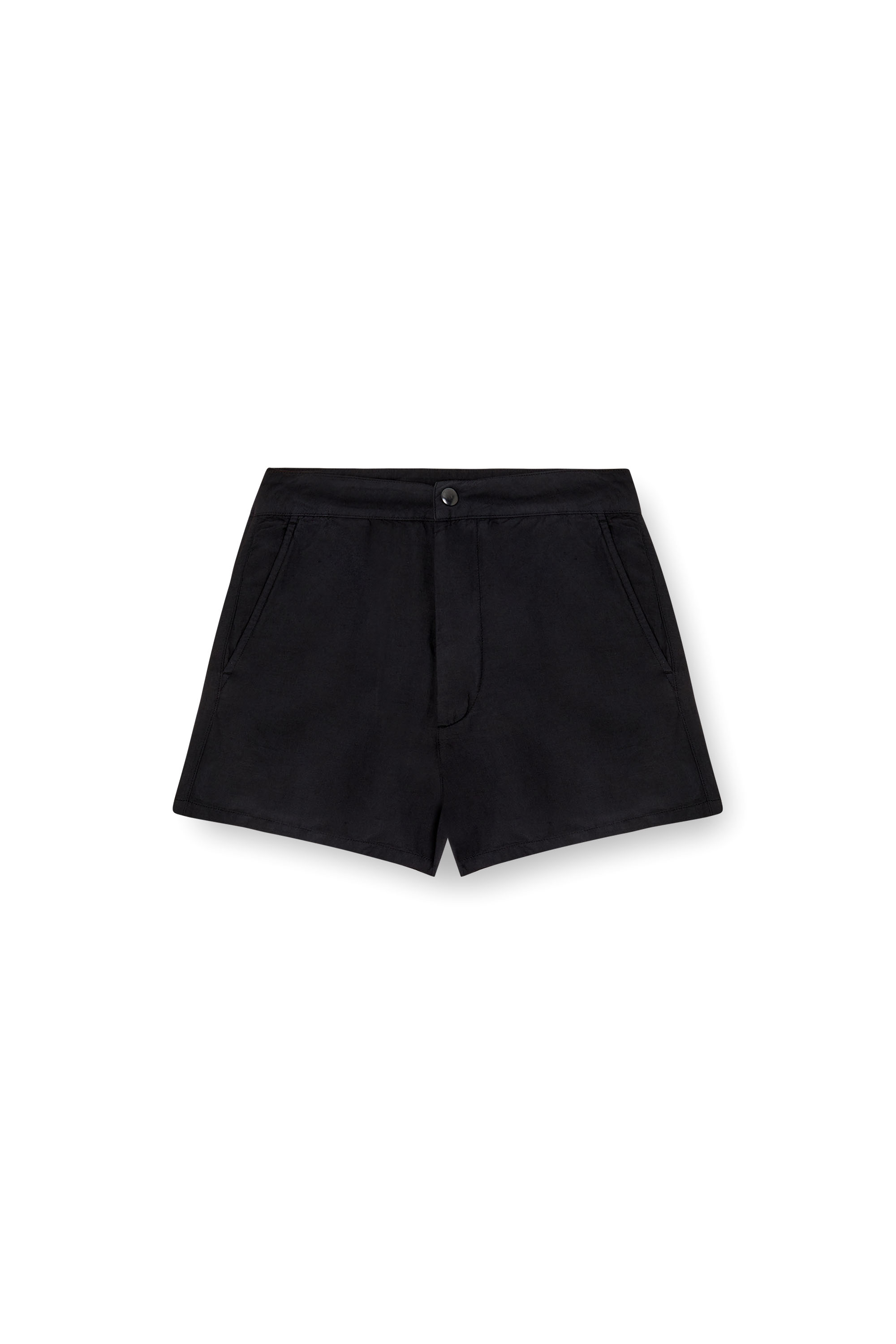 Diesel - S-HELIOS, Woman's Linen-blend shorts in Black - 4