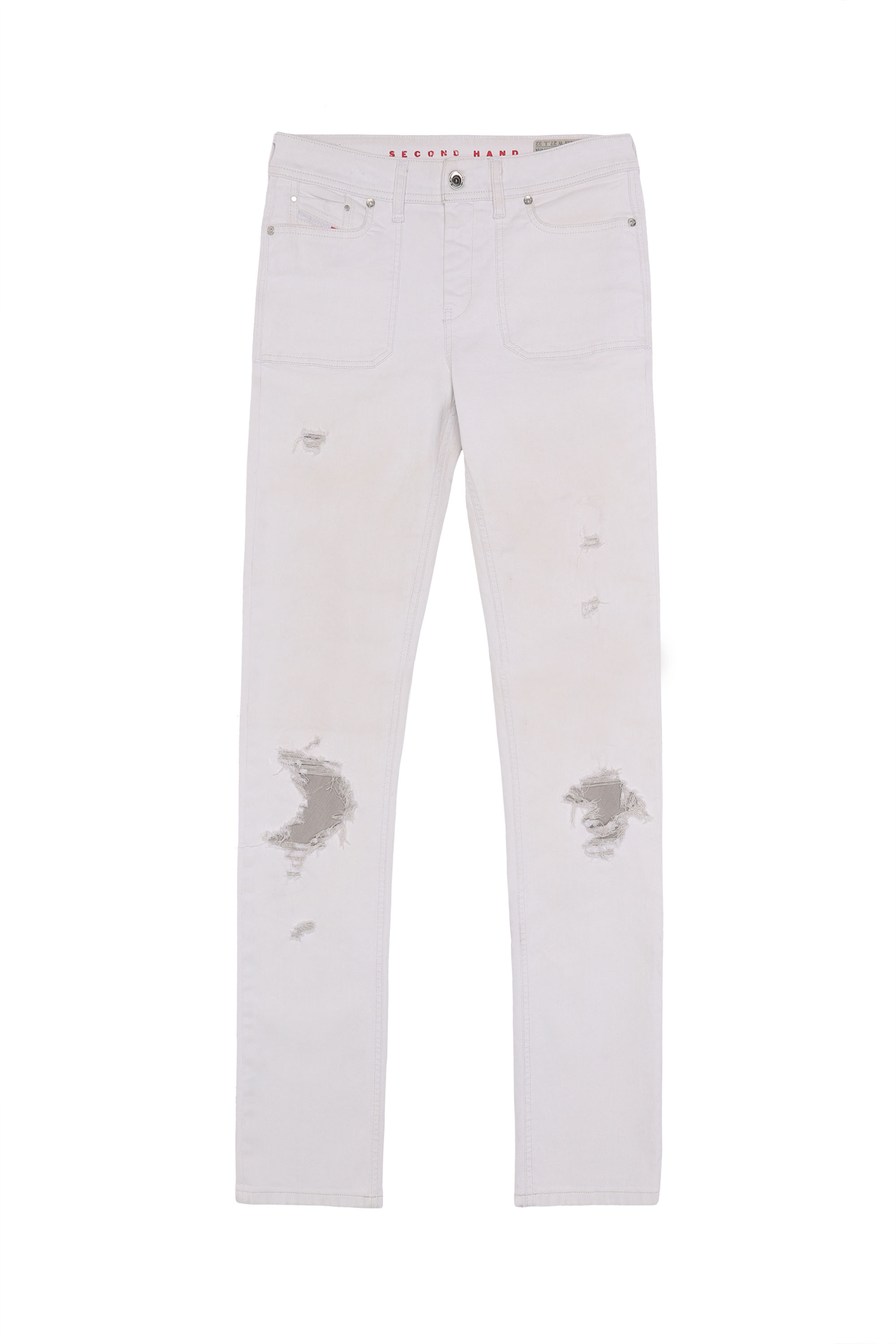 Diesel Jeans Bianco In Grey