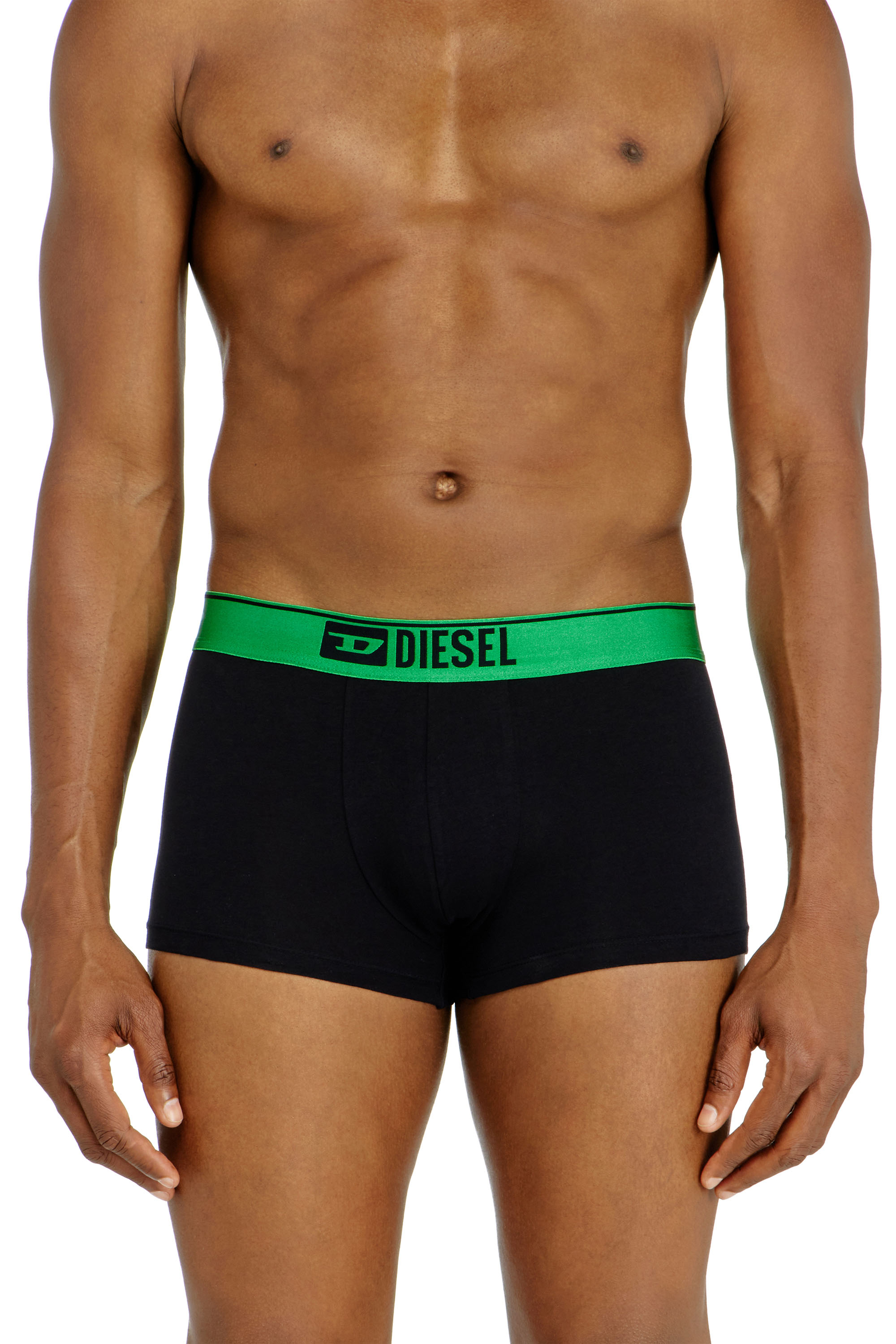 Diesel - Three-pack boxer briefs with metallic waistband - Trunks - Man - Black