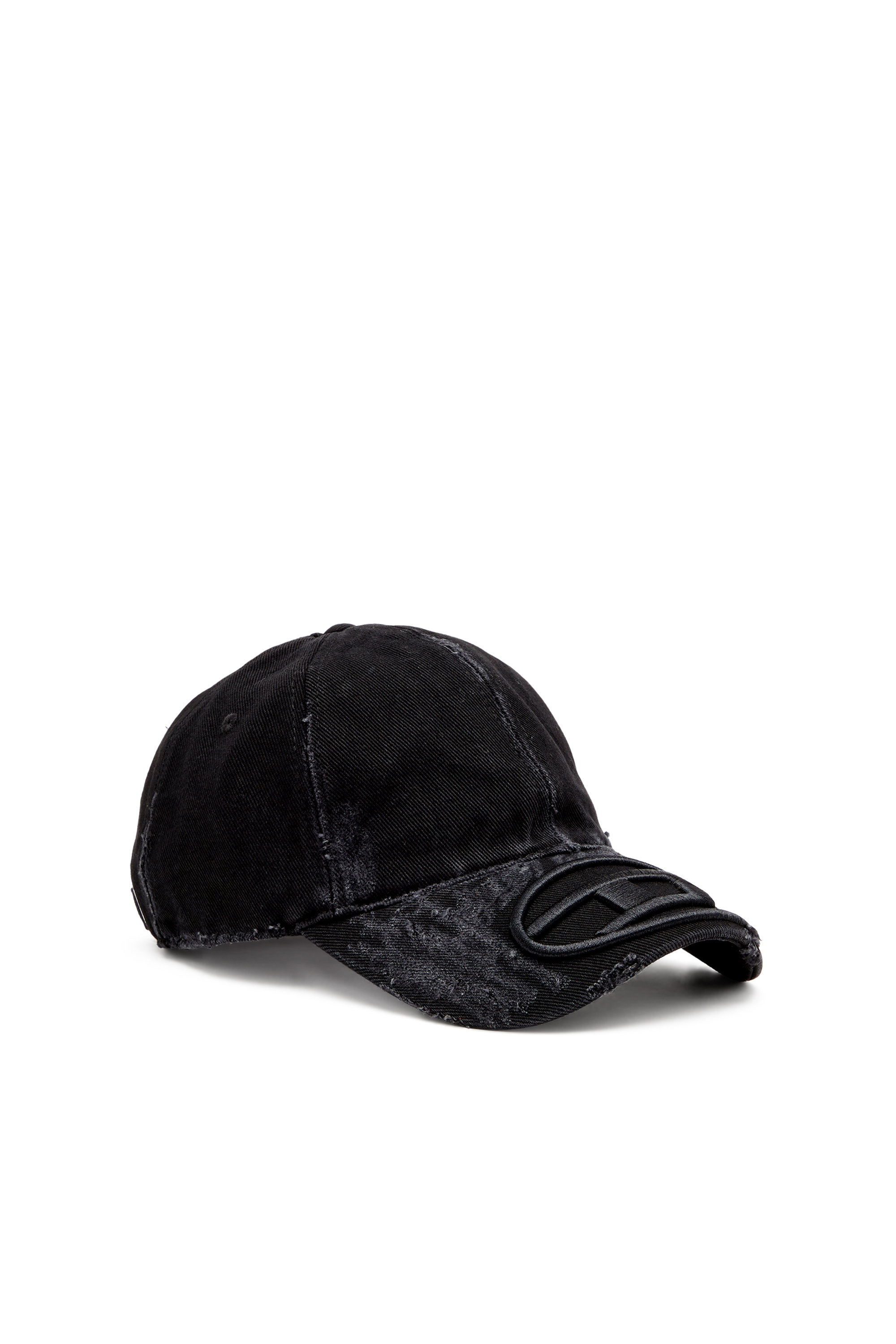 Diesel Men's Black - Distressed Denim Baseball Cap - Caps - Man