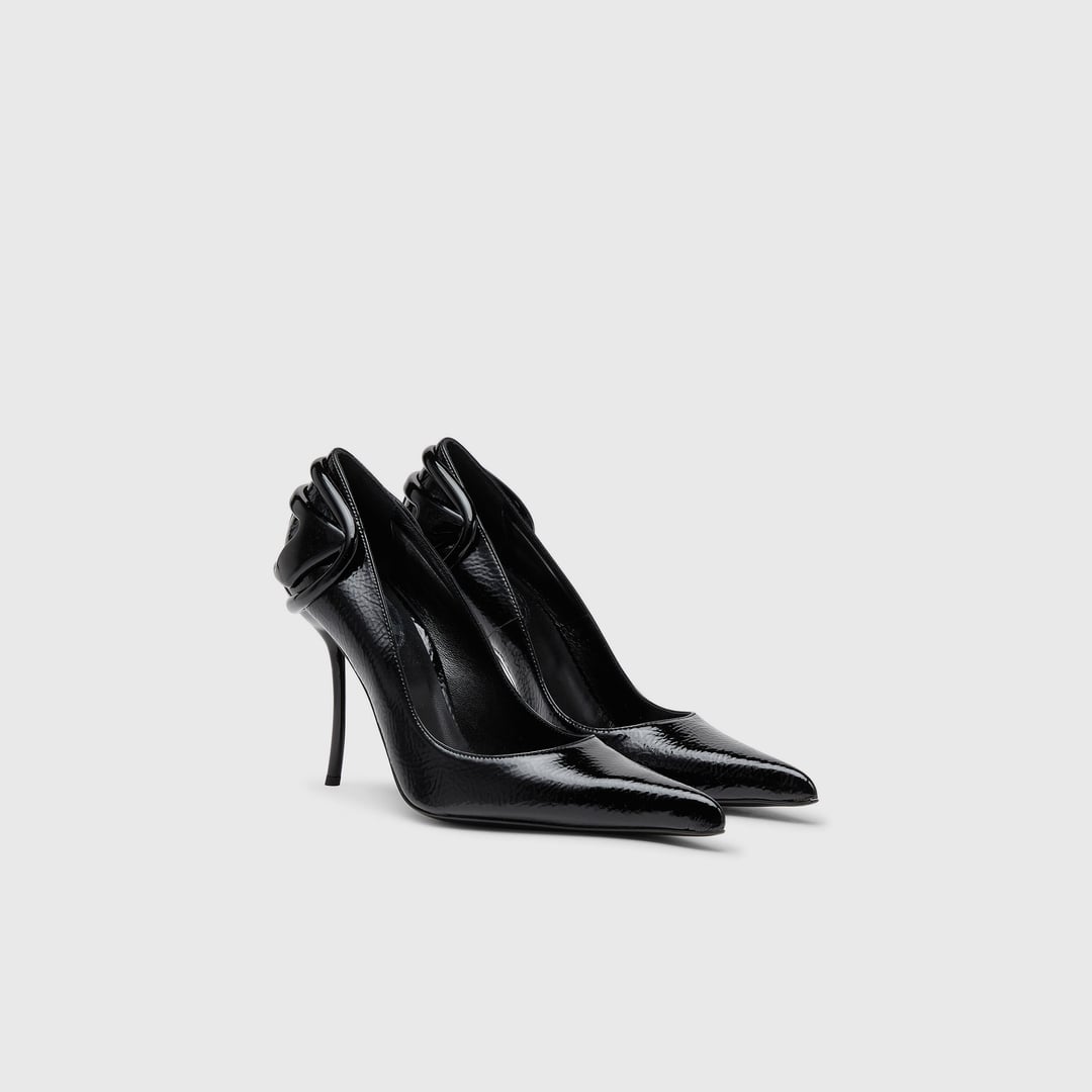 Diesel - D-Ten & Half-Glossy pumps with curved heel - Heels - Woman - Black