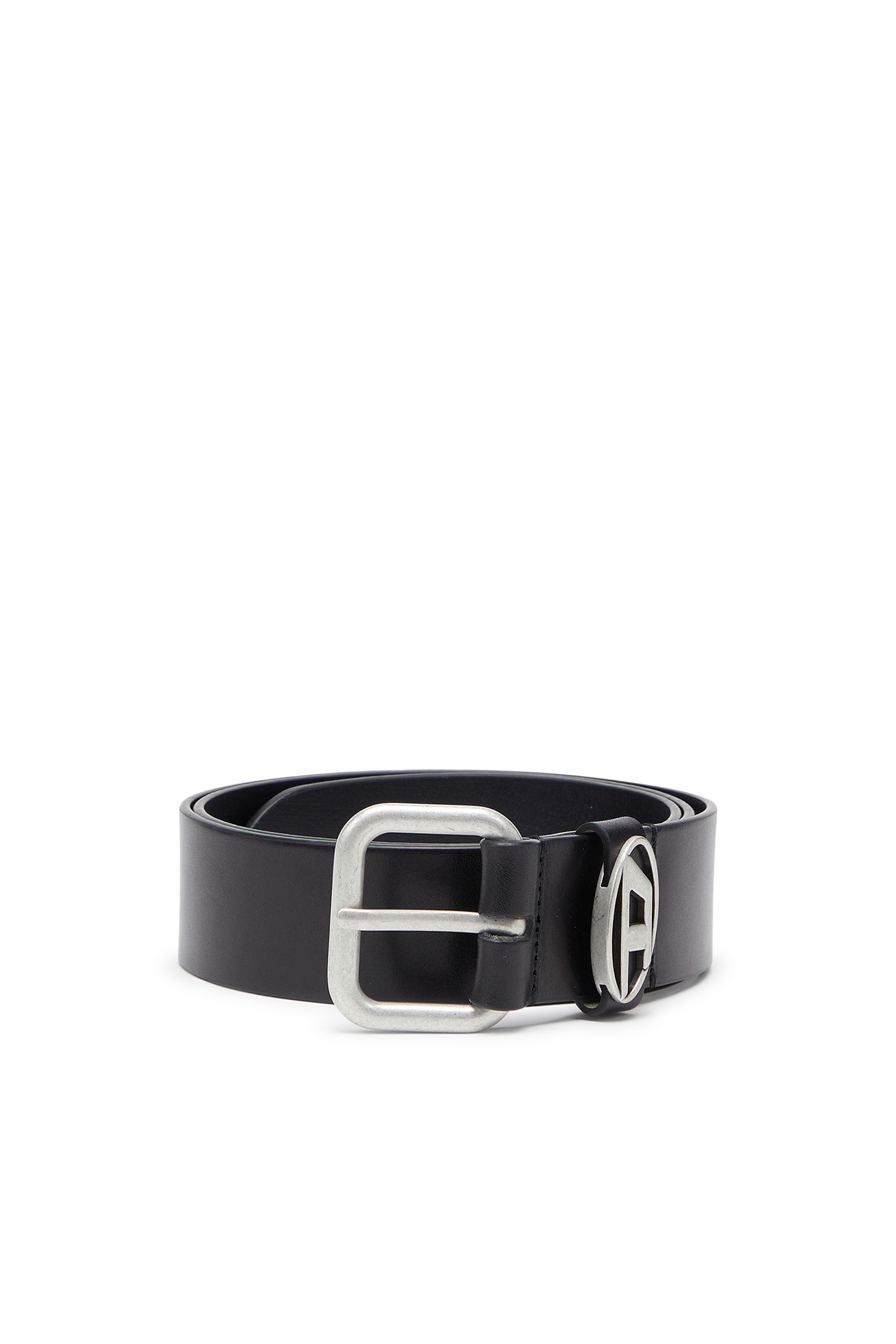 Diesel Unisex Black - 4 Cm Matte Leather Belt With Metal Buckle - Belts Size 85