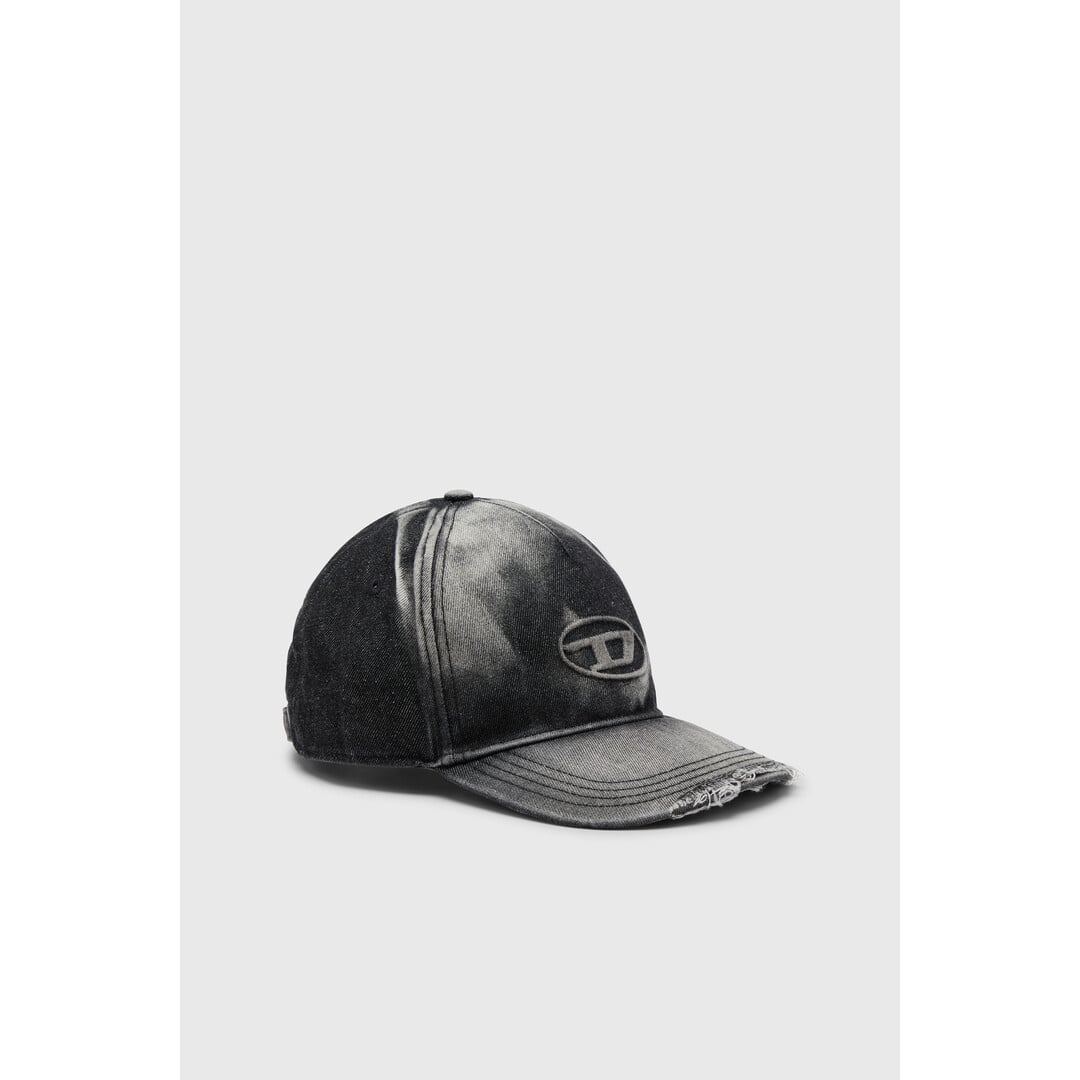 Diesel - Baseball cap in destroyed denim - Caps - Man - Black