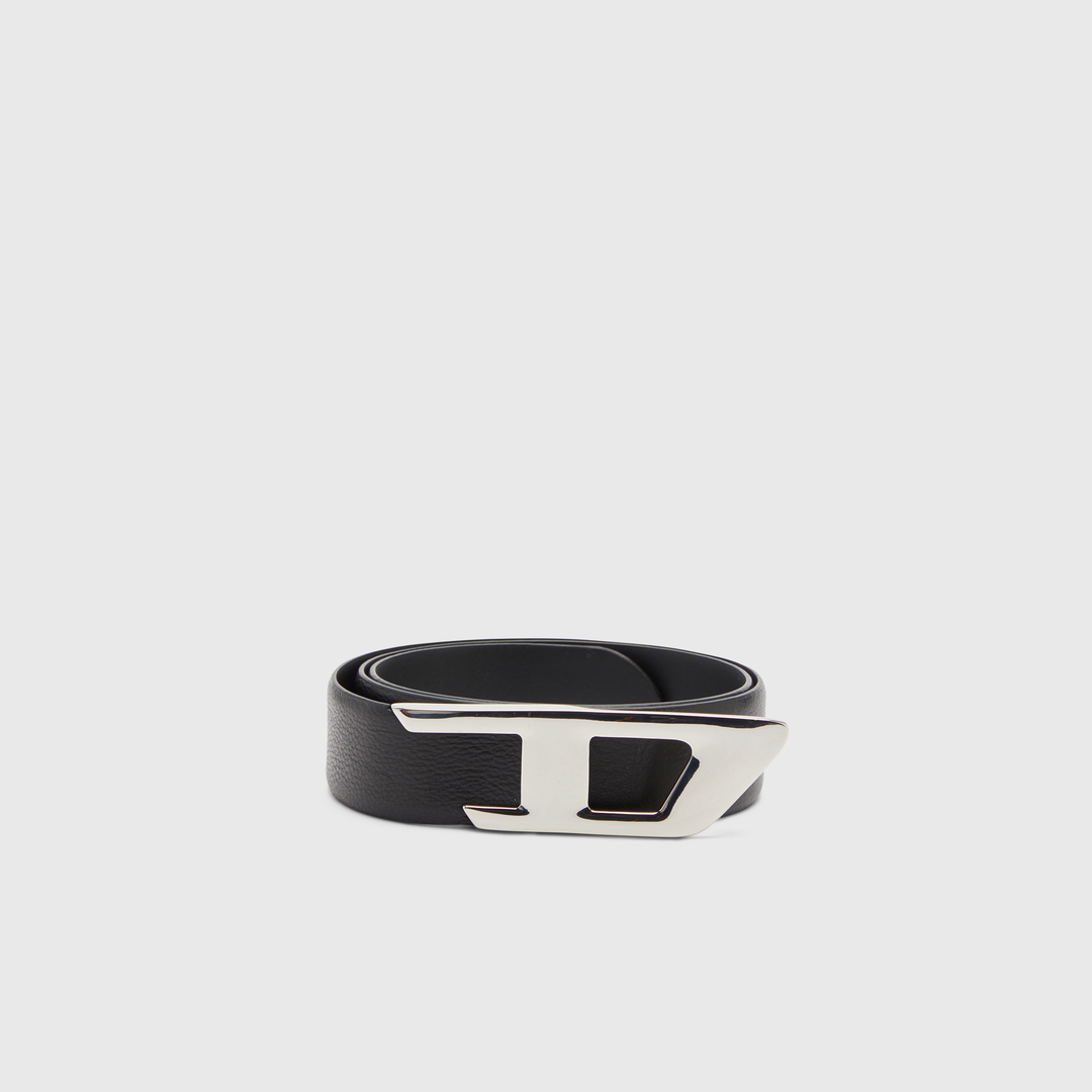 Diesel - Ceinture 4 cm en cuir avec boucle D - Ceintures - Mixte - Noir