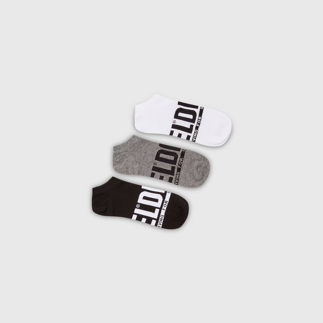 Diesel - Three-pack low-cut logo socks - Socks - Man - Multicolor