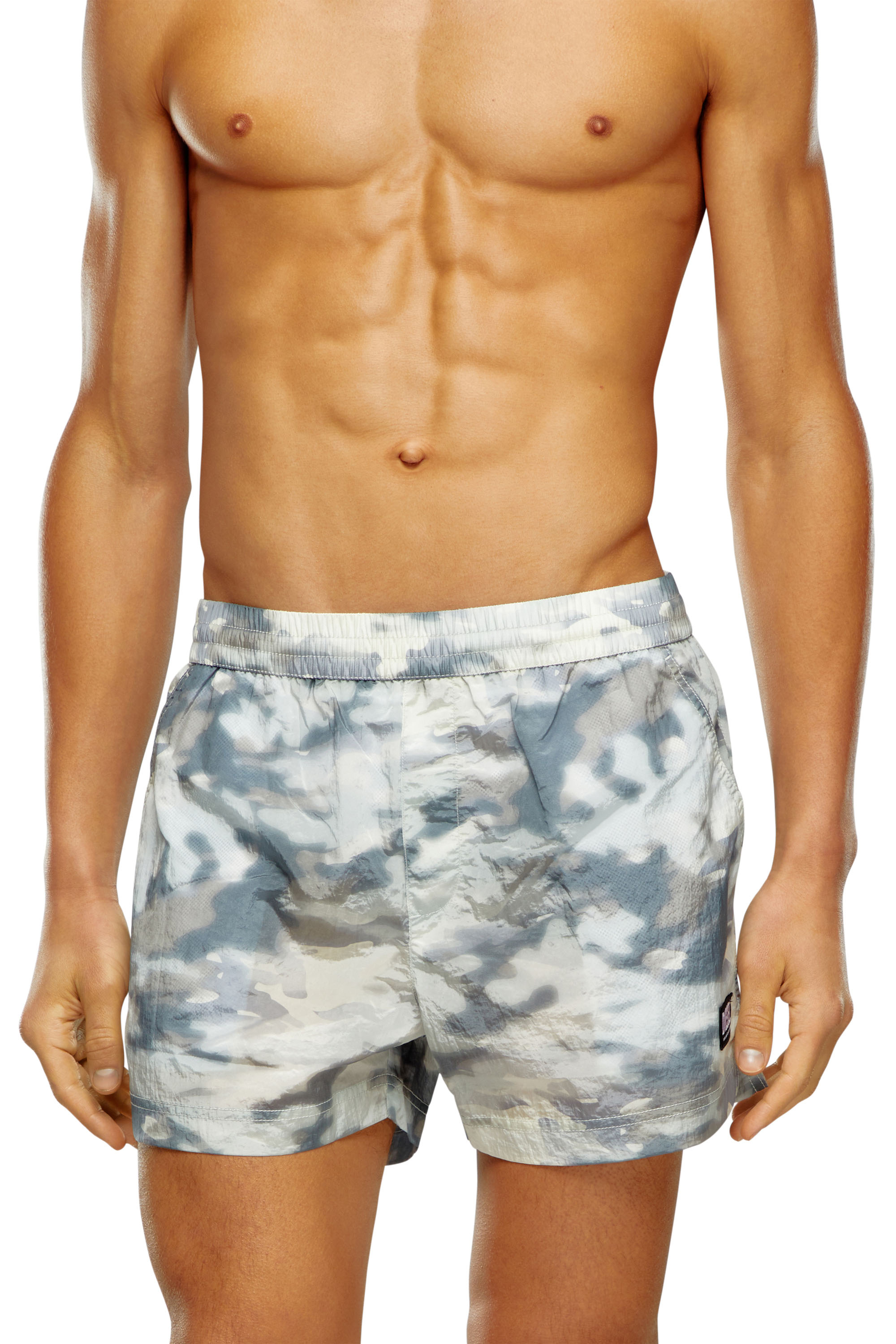 Diesel - Swim shorts with utilitarian print - Swim shorts - Man - Grey