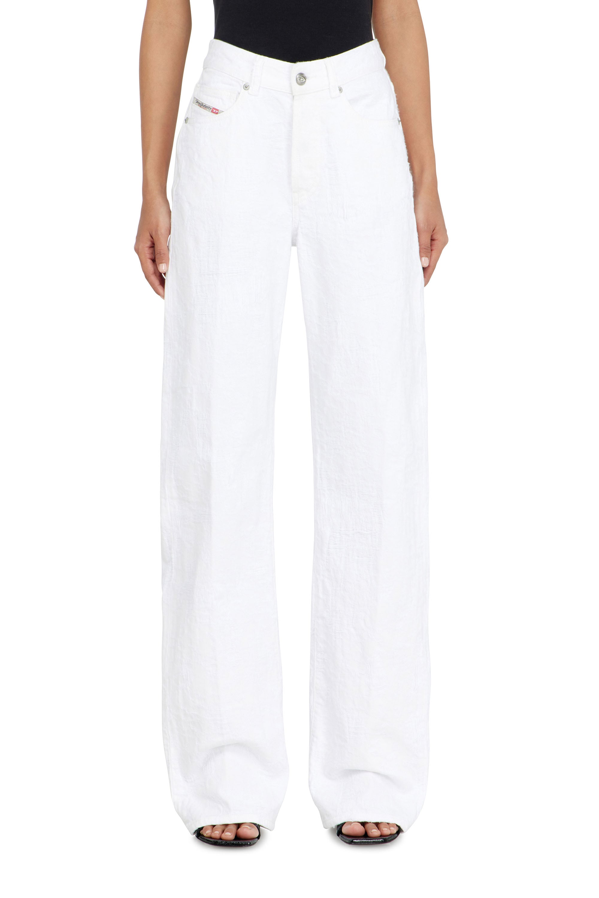 Diesel Regular Jeans High Waist 1971 D-Sent, White, Button fly