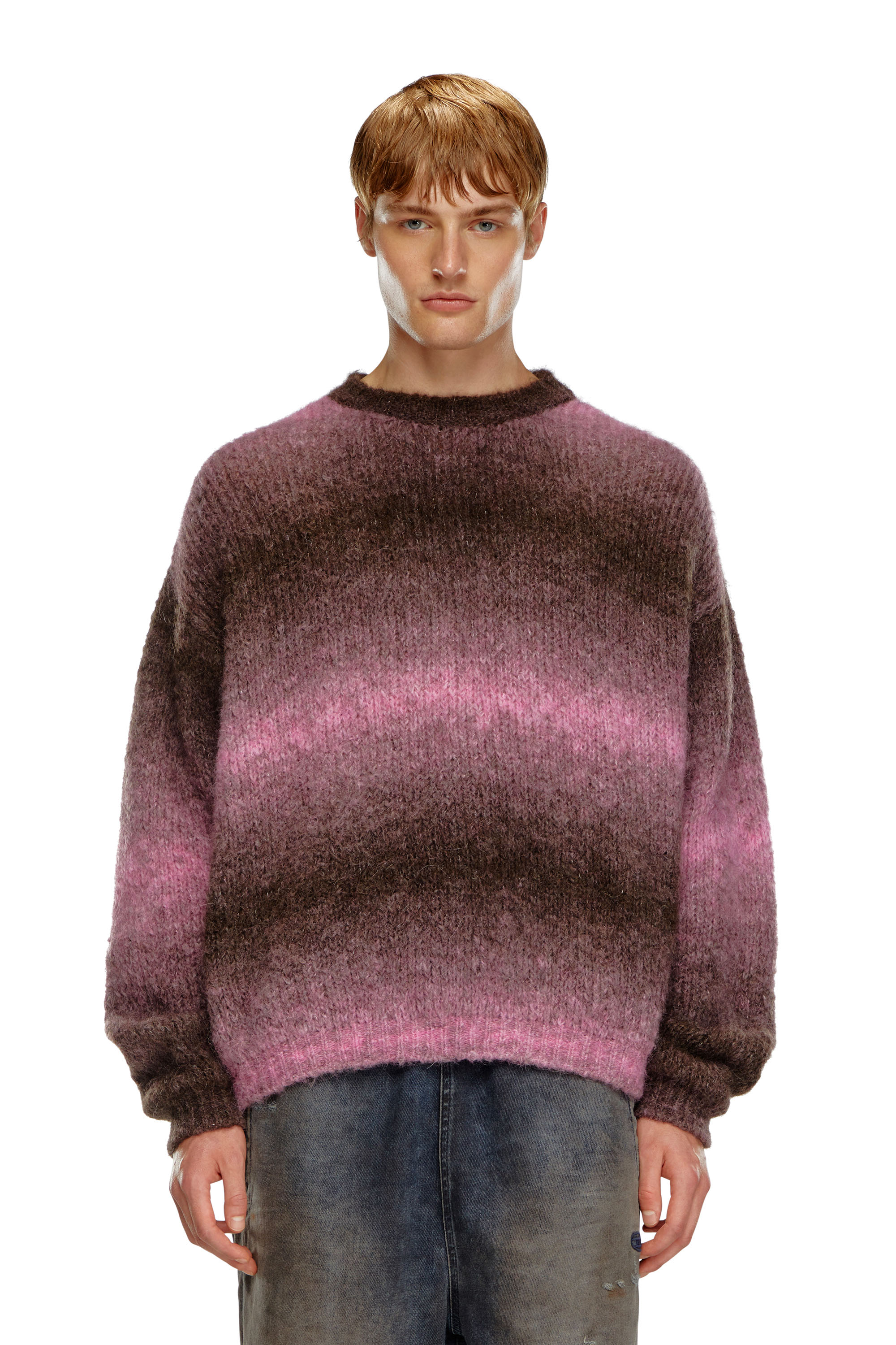 Diesel Dégradé Jumper In Alpaca Blend In Violet
