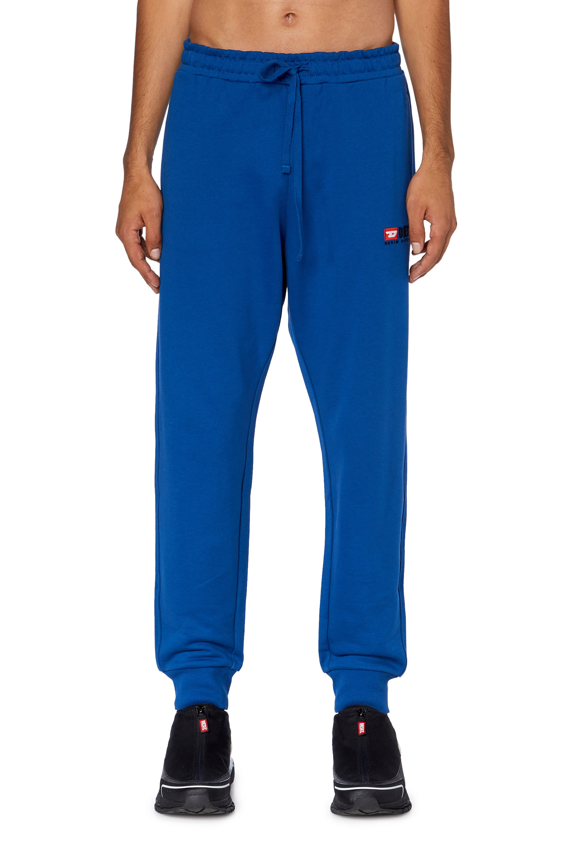 Diesel - Pantalones deportivos con logotipo bordado - Pantalones - Hombre - Azul marino