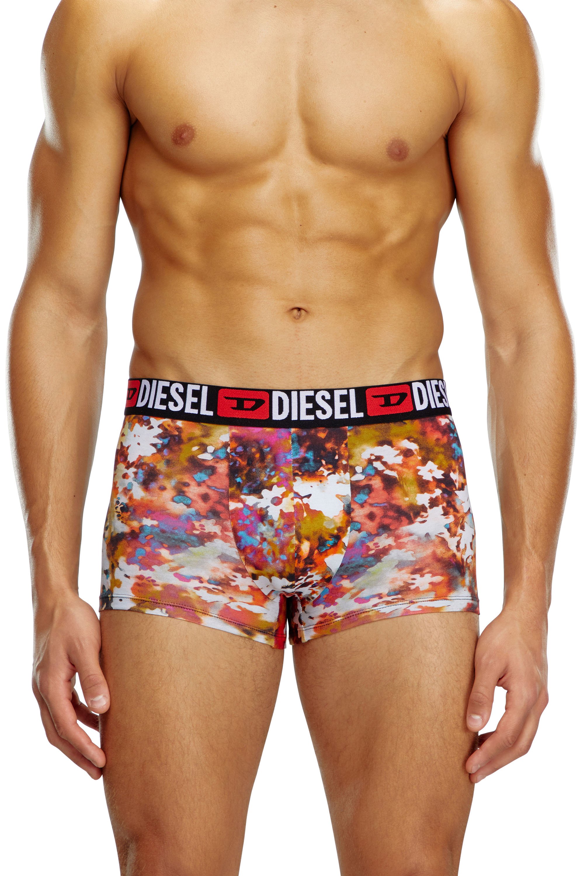 Shop Diesel 3-pack Boxer Briefs Plain And Floral In Multicolor