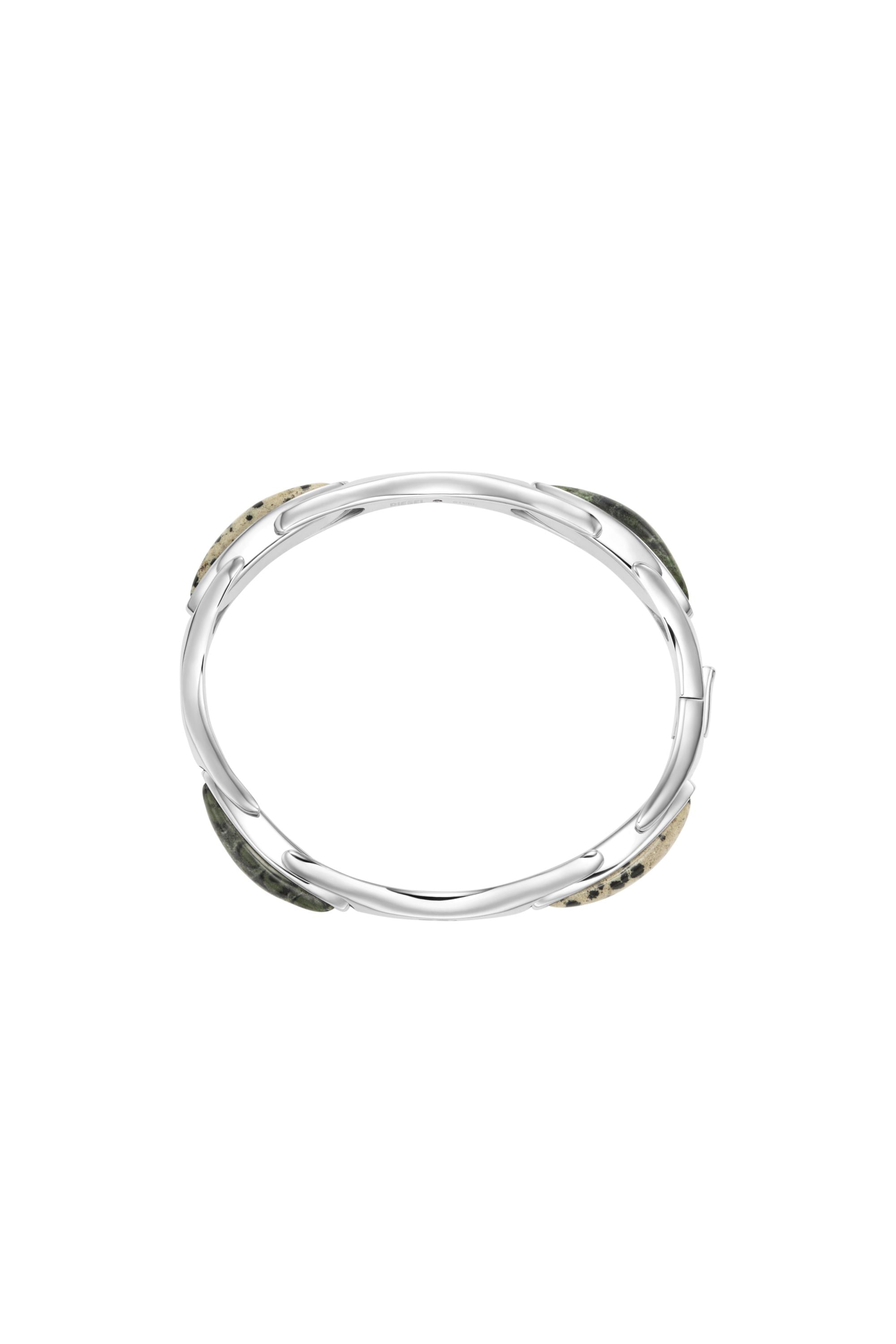 Diesel - Stainless Steel Bangle Bracelet - Bracelets - Unisex - Silver