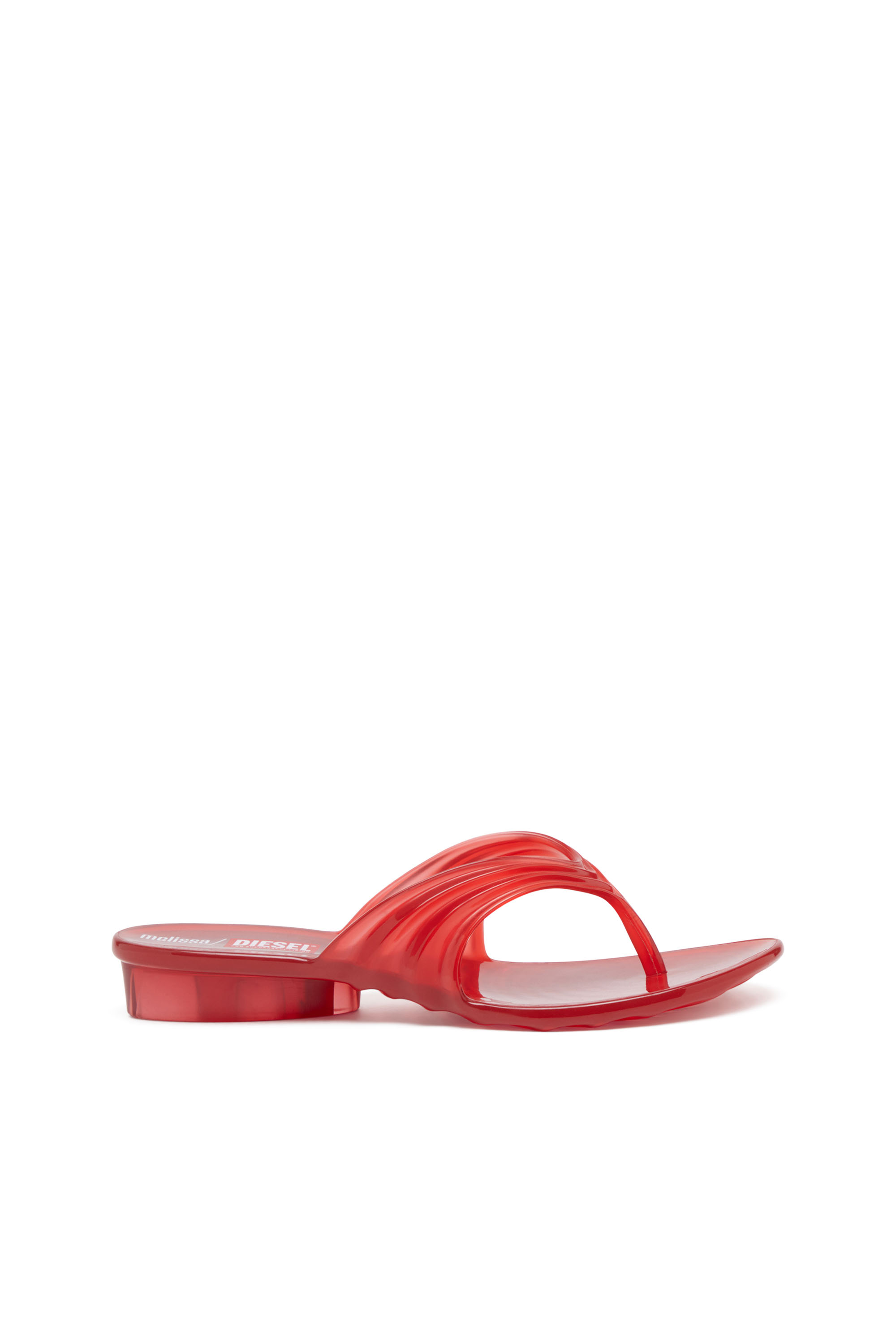 Diesel Sculptural Flip-flops In Melflex In Red