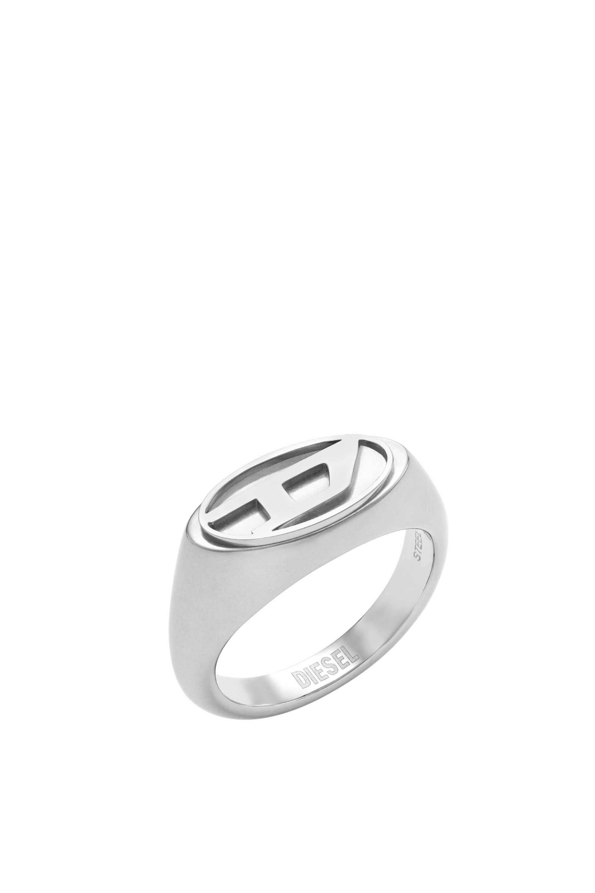 Diesel - Stainless steel signet ring - Rings - Unisex - Silver