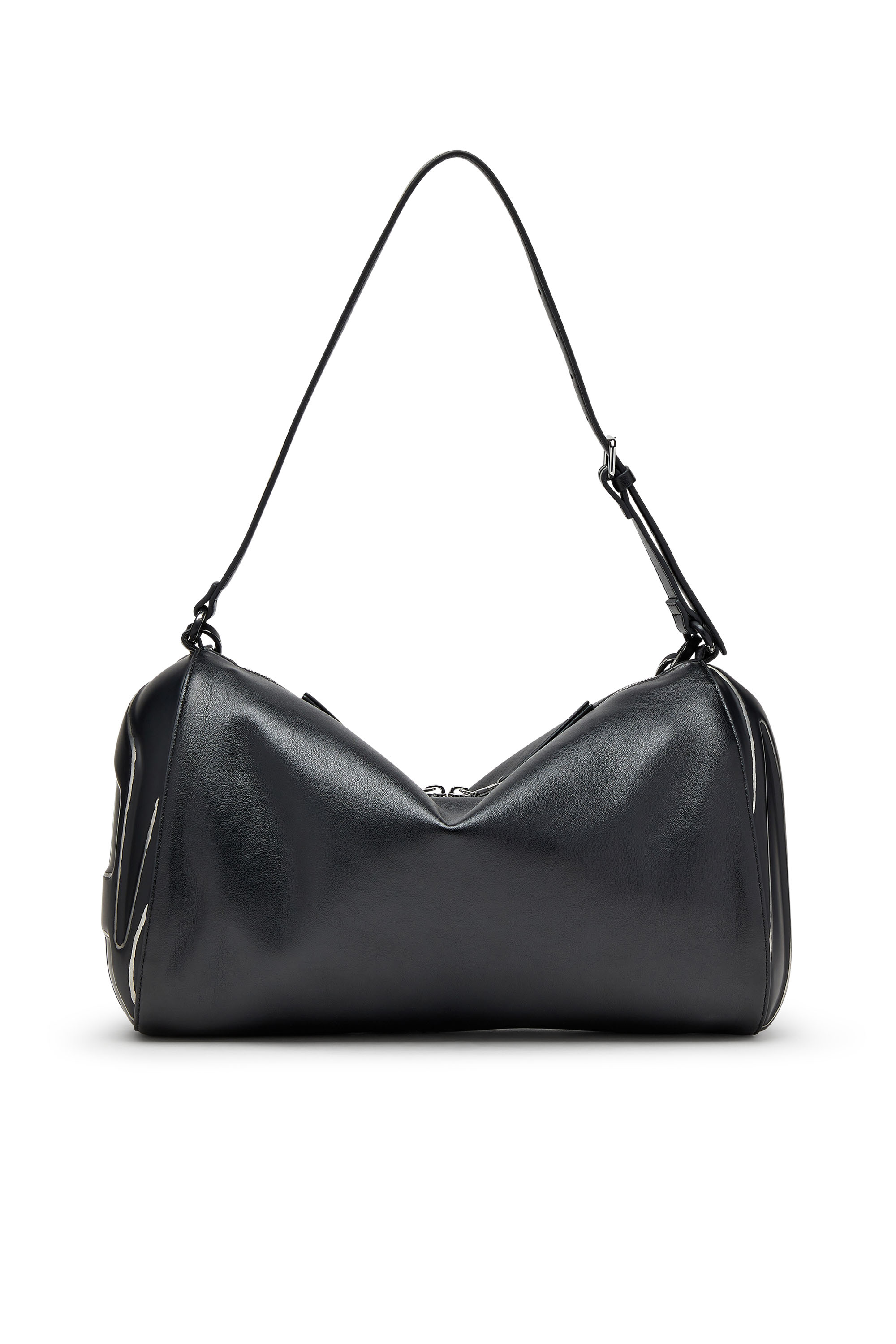 Diesel - LOAD-D SHOULDER BAG X, Unisex's Load-D-Shoulder bag in brushed laminated PU in Black - 3