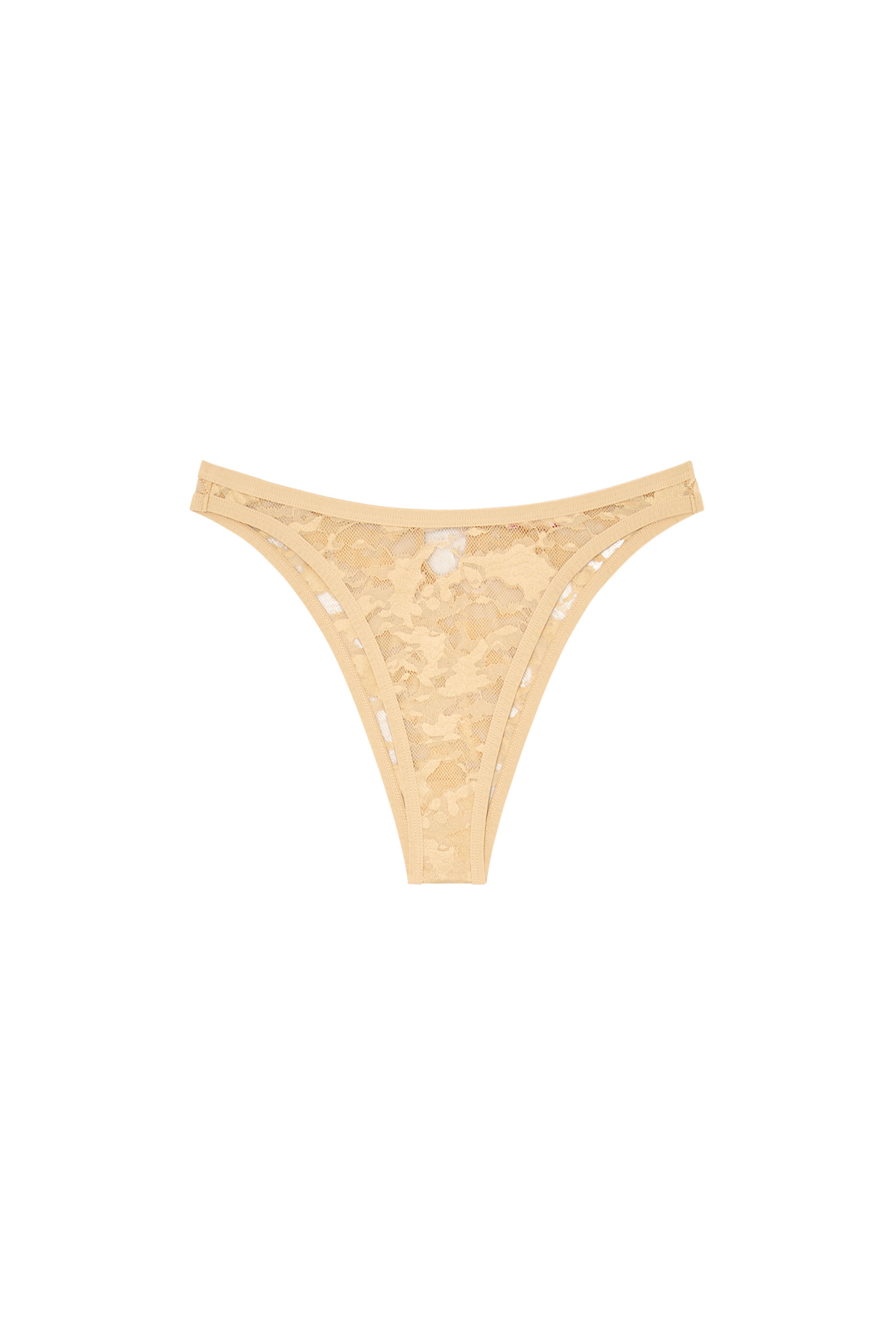 Diesel Camo Lace Briefs With Oval D Plaque In Brown