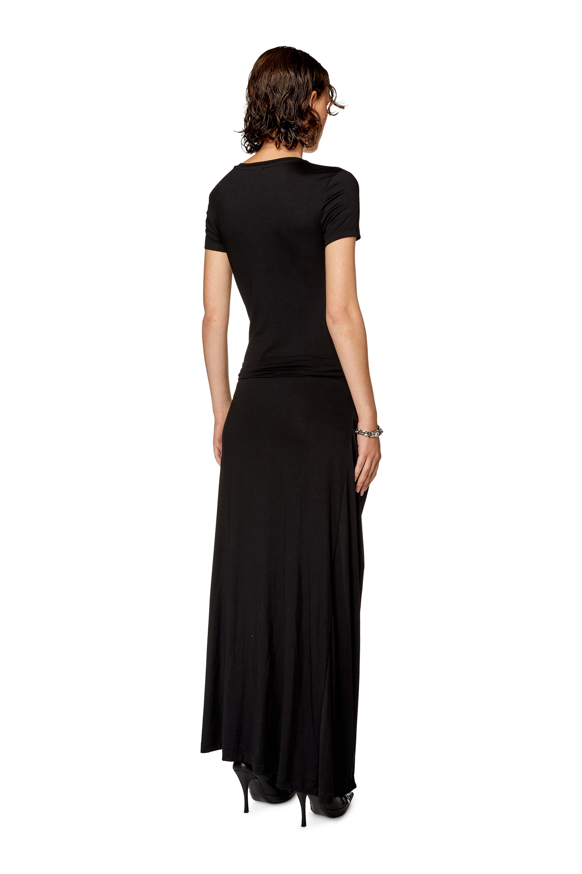 Diesel - T-shirt dress in stretch modal - Dresses - Woman - Black